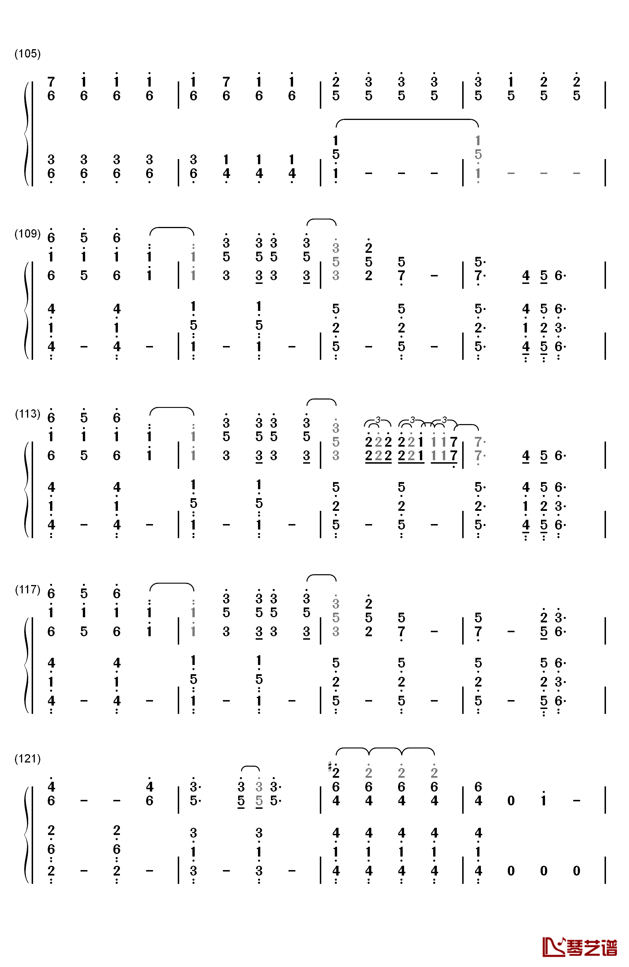 Migraine钢琴简谱-数字双手-Twenty One Pilots6