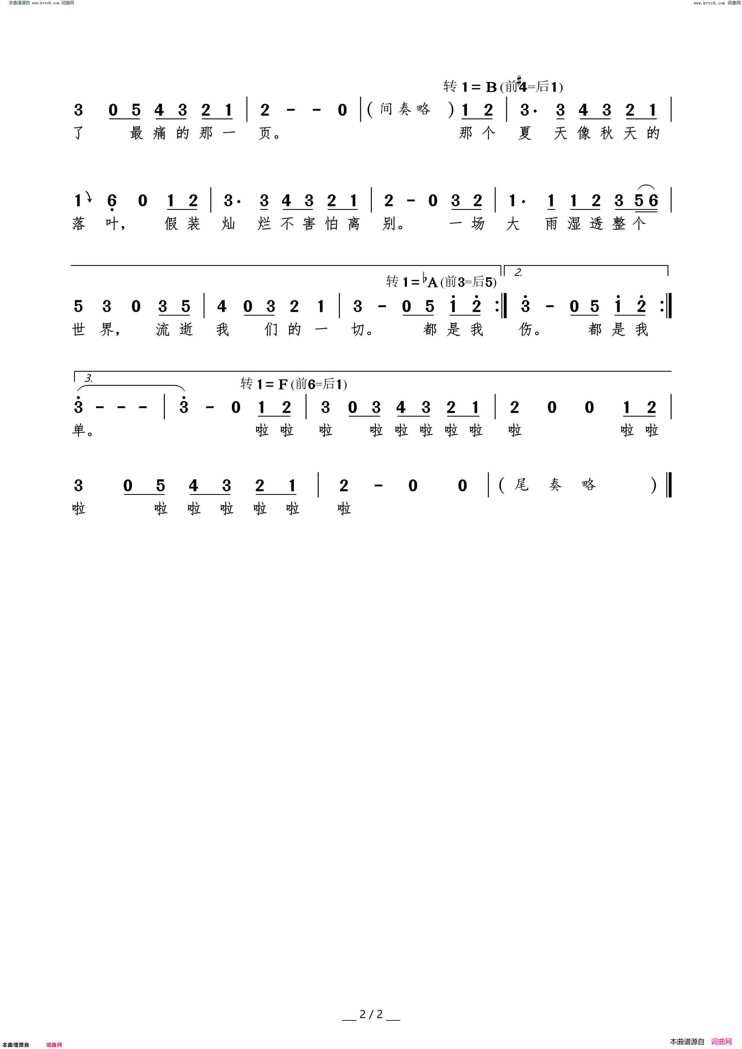 来不及勇敢 动画电影《昨日青空》“青春告白曲”简谱-周深演唱-樊帆、完颜葵、金灿灿/钱雷词曲1