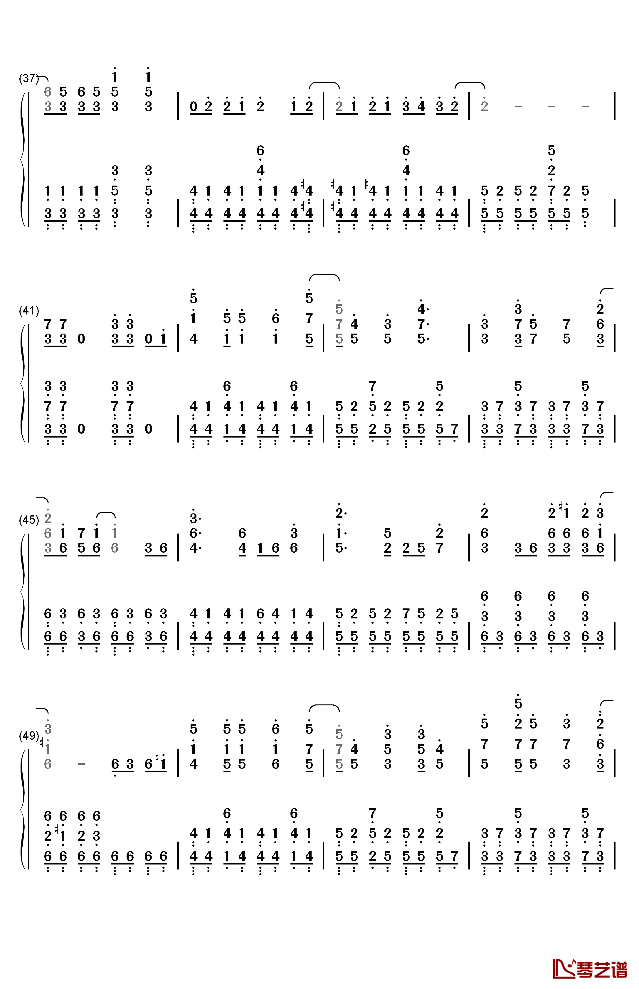 INNOCENCE钢琴简谱-数字双手-蓝井艾露3