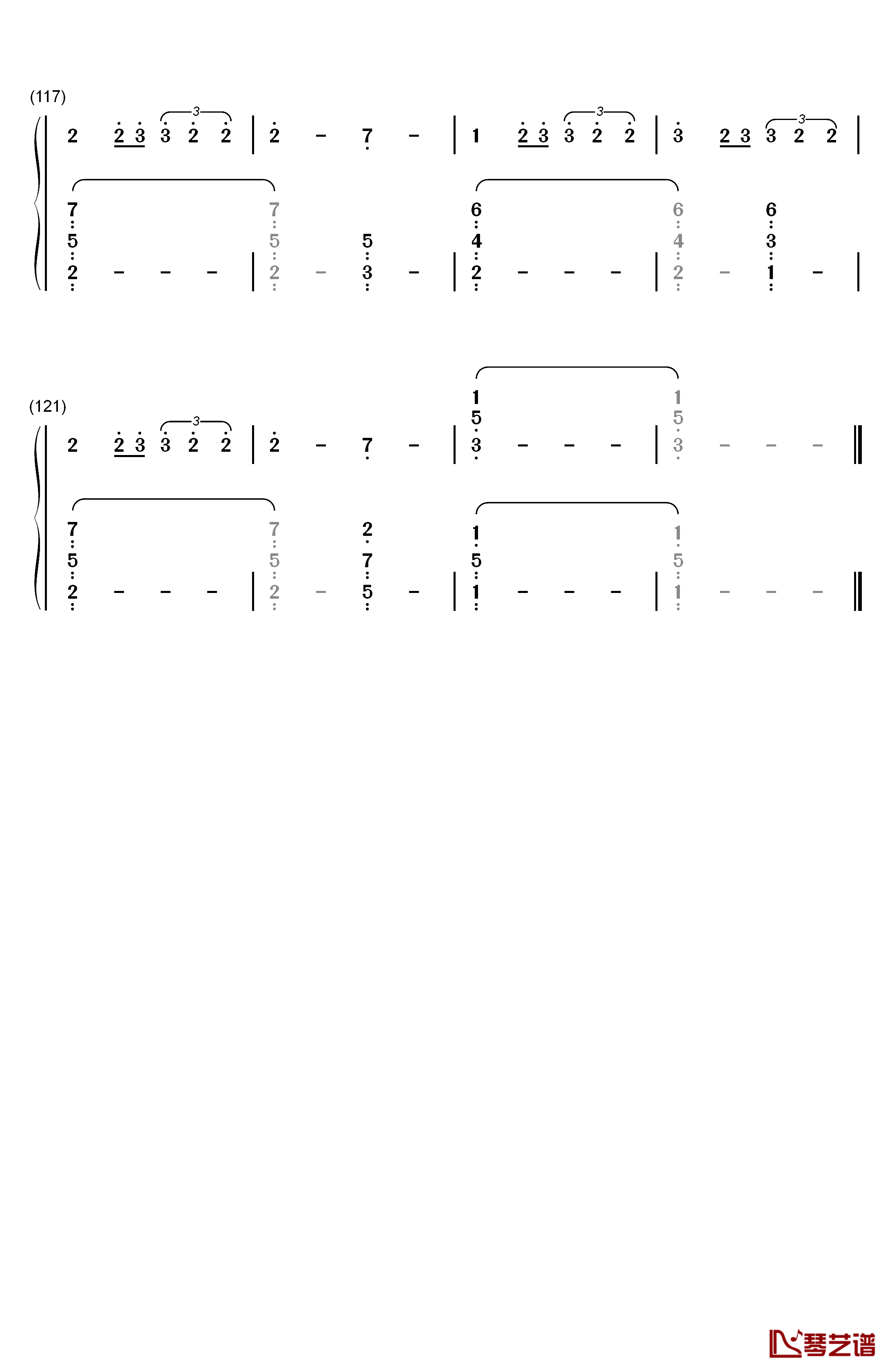 Ride钢琴简谱-数字双手-Twenty One Pilots7