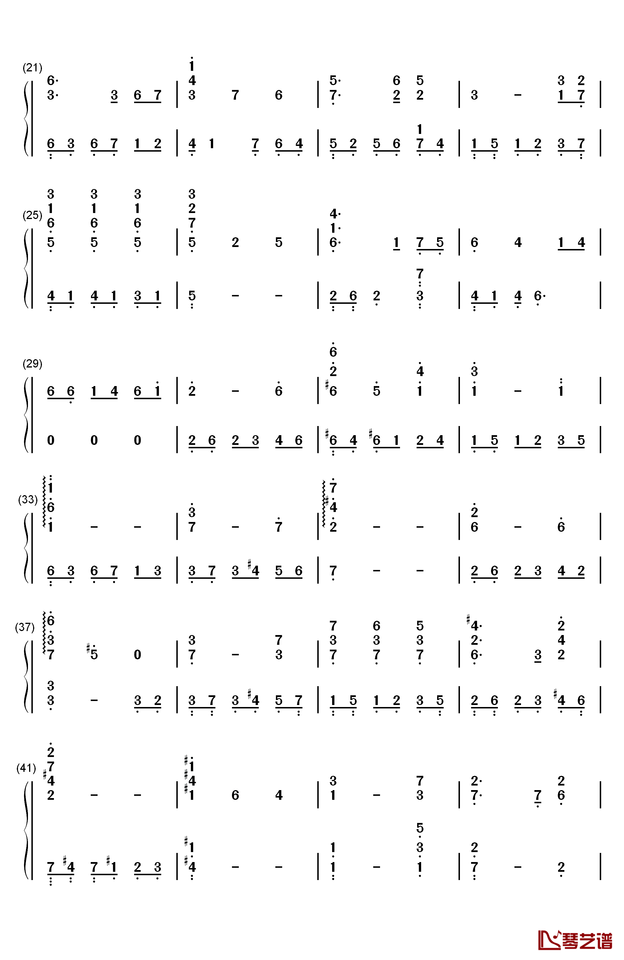 ザナルカンドにて钢琴简谱-数字双手-植松伸夫2