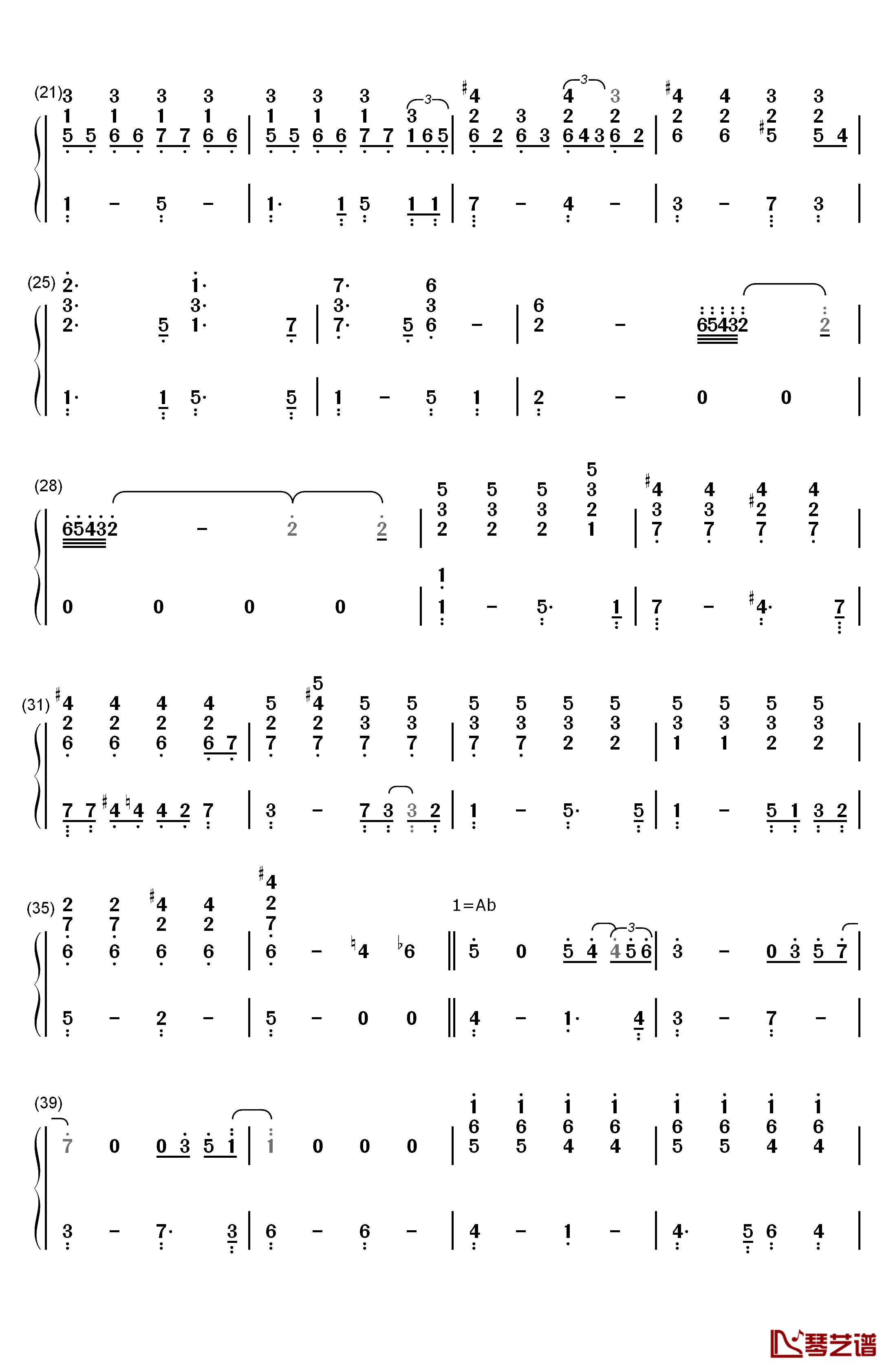 Close to You钢琴伴奏版钢琴简谱-数字双手-卡朋特  The Carpenters2