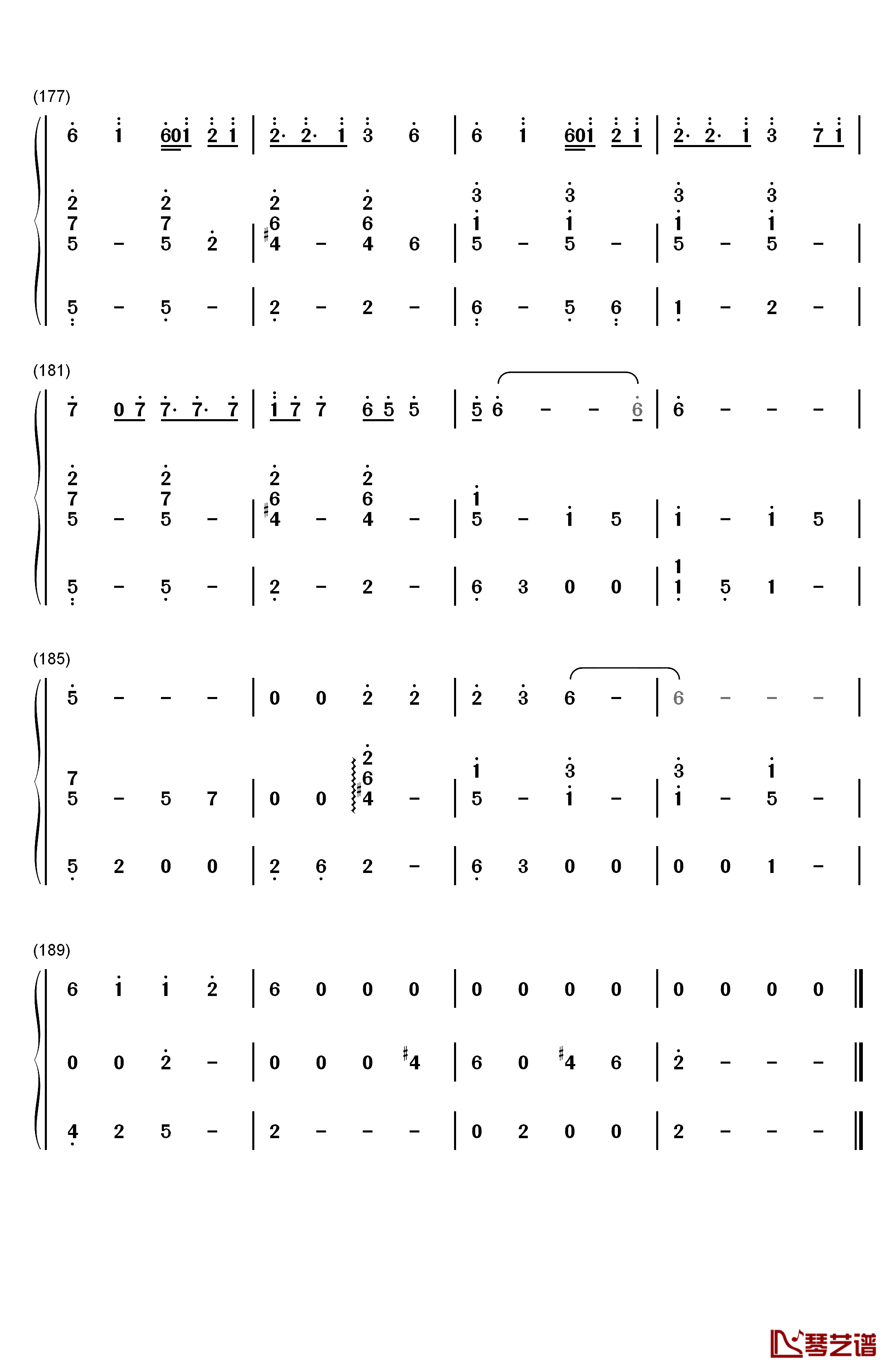 异类钢琴简谱-数字双手-华晨宇12