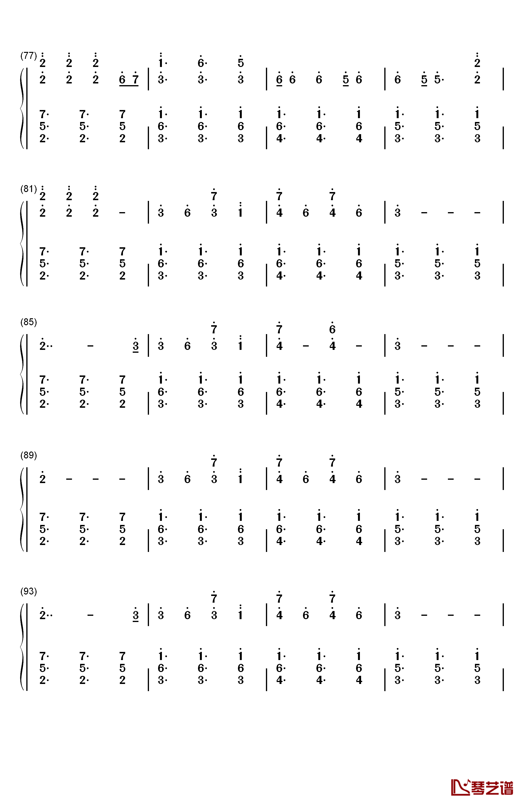 Cheap Thrills钢琴简谱-数字双手-Sia5