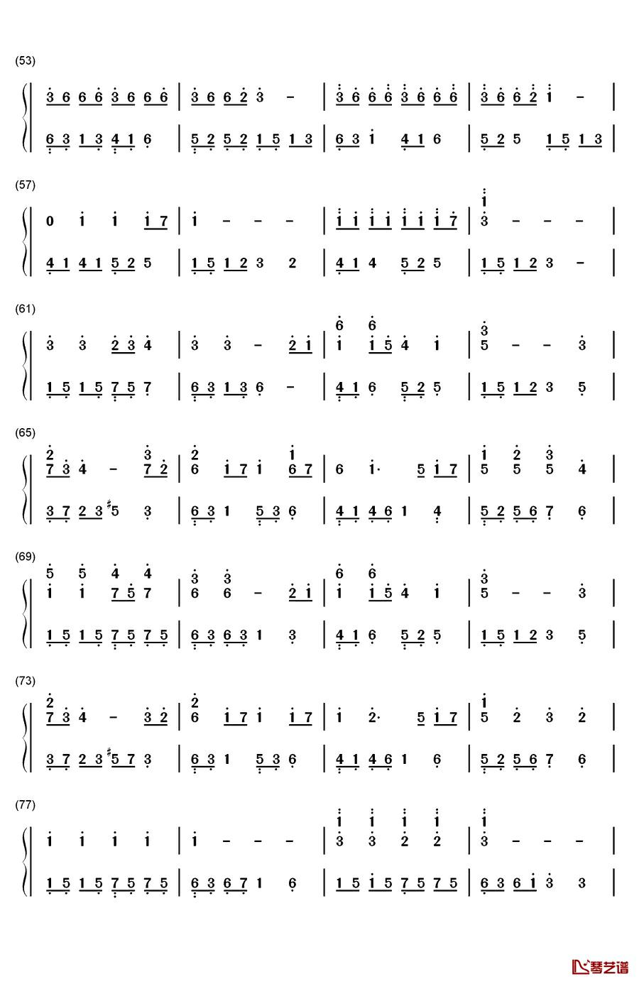 第105天钢琴简谱-数字双手-pianoboy3