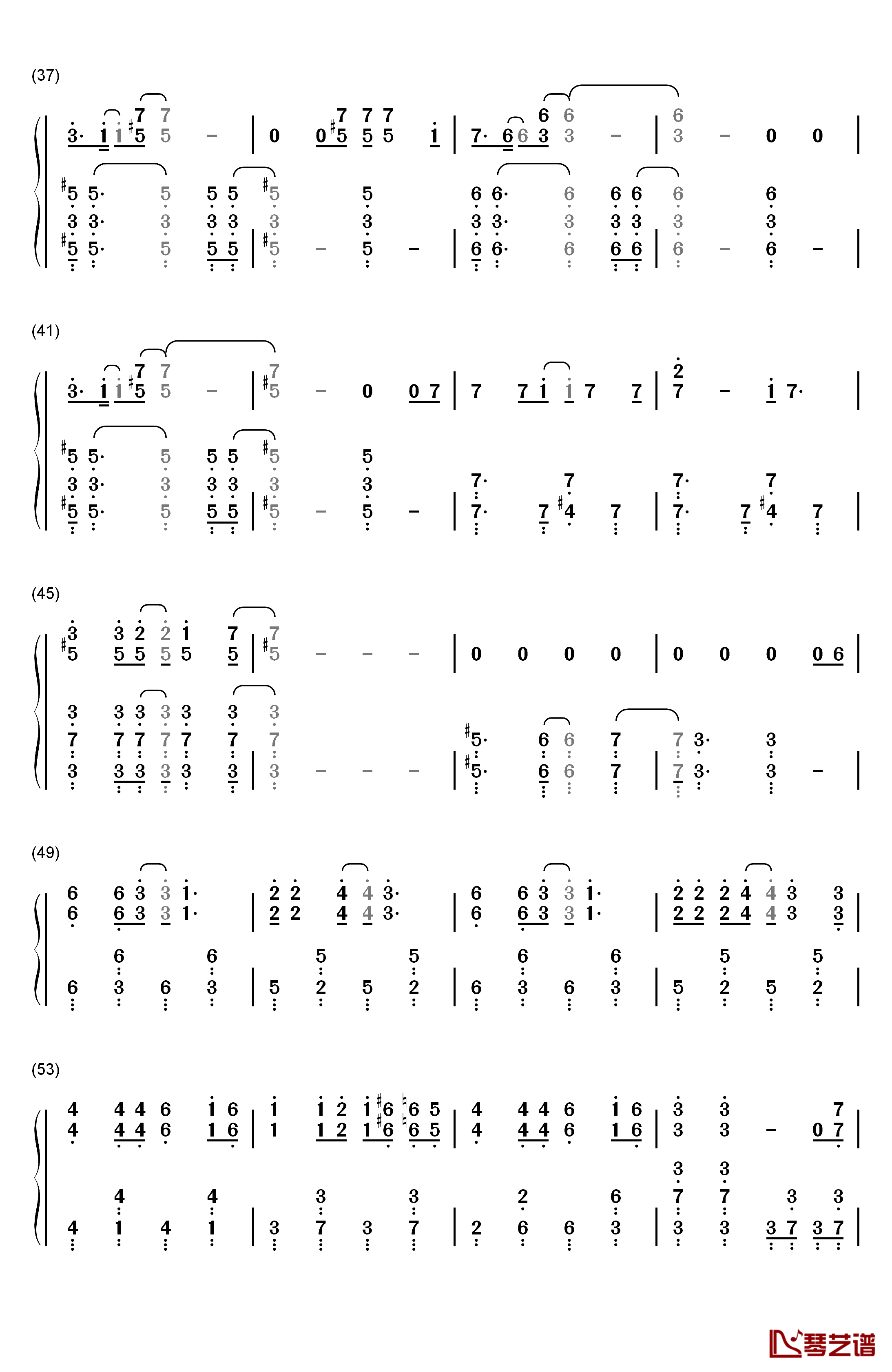 The Day钢琴简谱-数字双手-色情涂鸦3