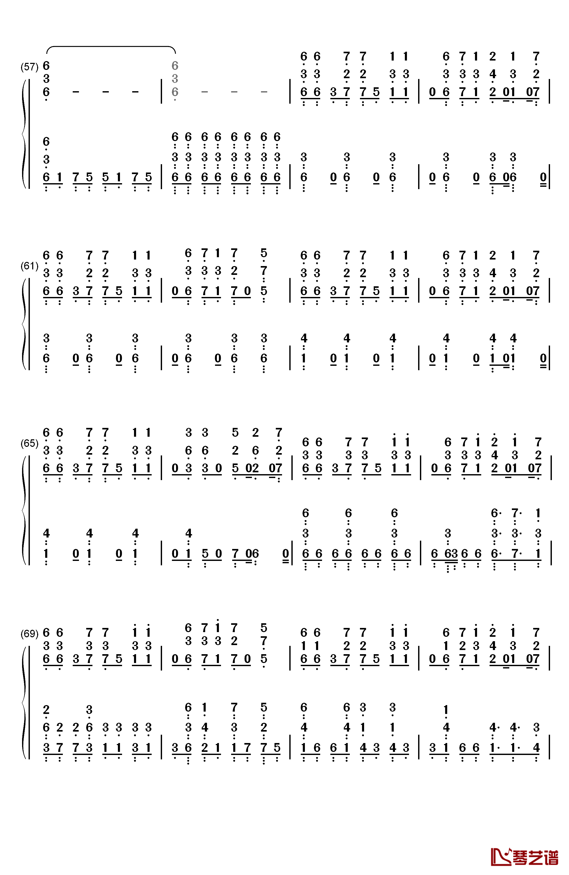 Cocoon钢琴简谱-数字双手-林友树4