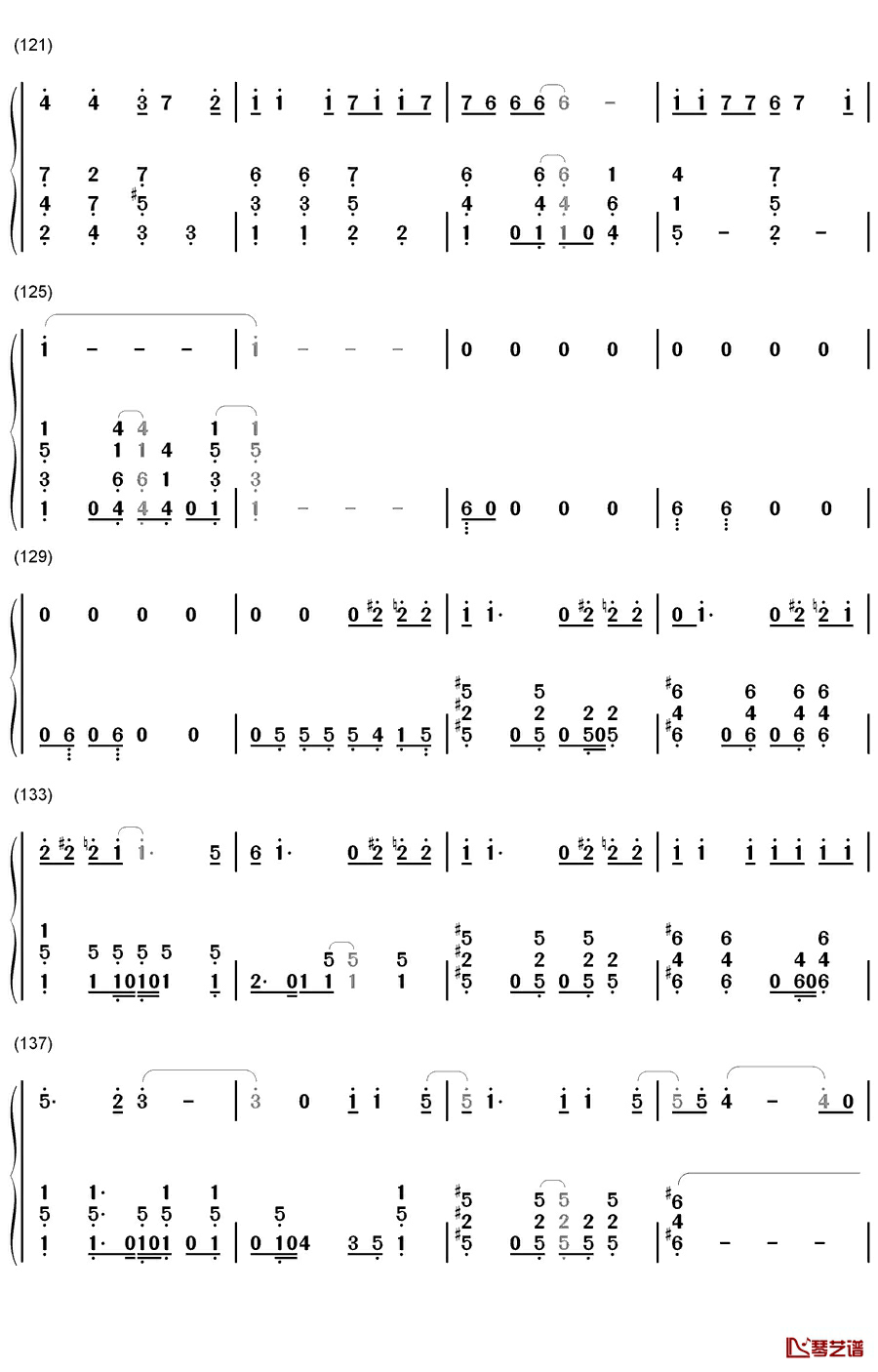 光と影のロマン钢琴简谱-数字双手-宇德敬子7