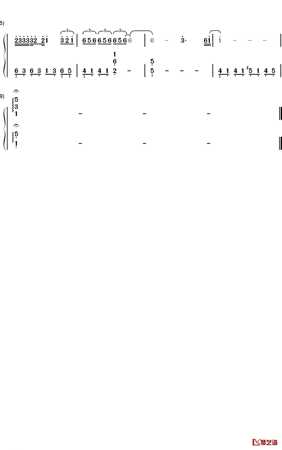 夜夜夜夜钢琴简谱-数字双手-齐秦3