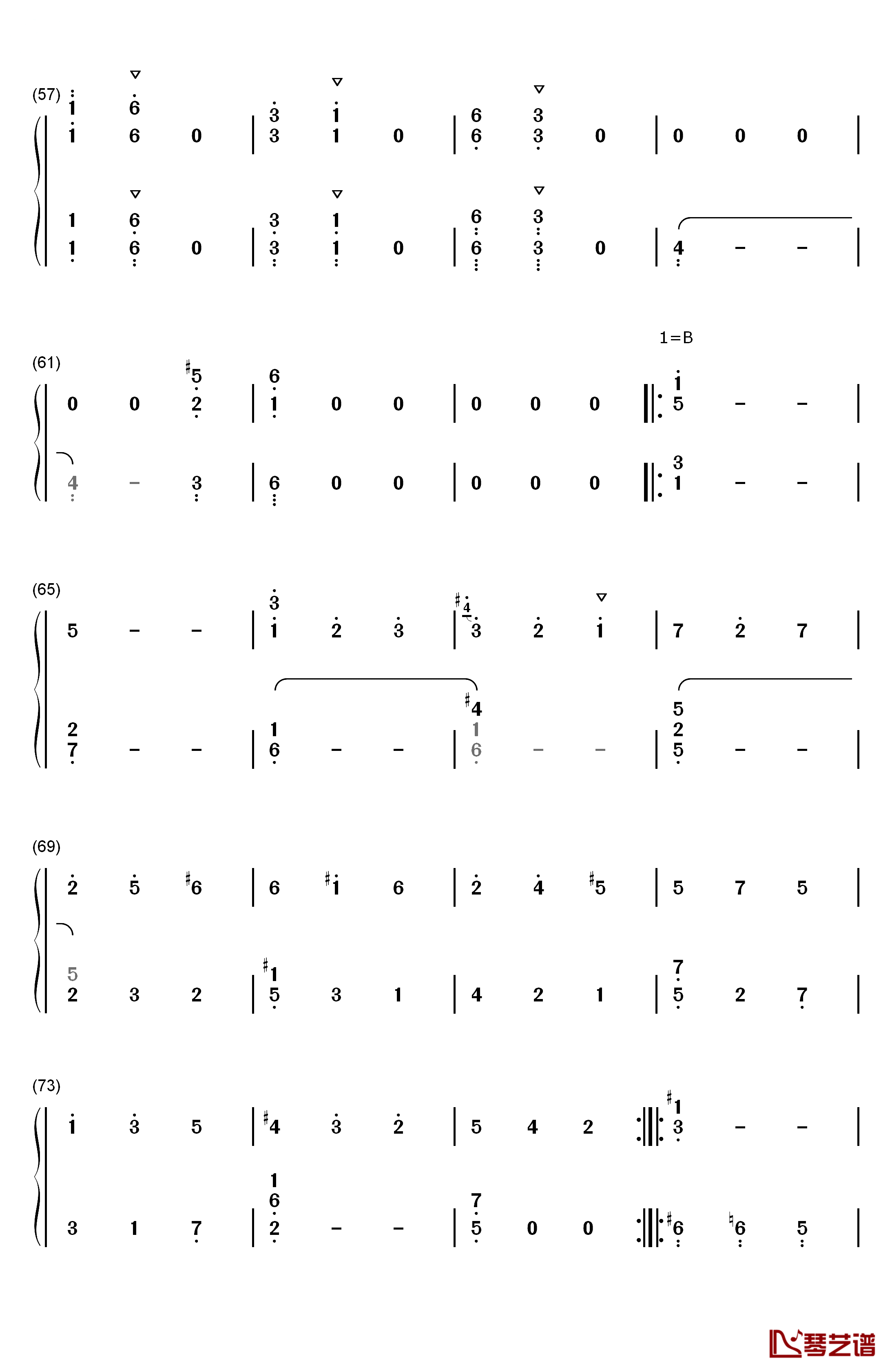 b小调第九钢琴奏鸣曲钢琴简谱-数字双手-车尔尼4