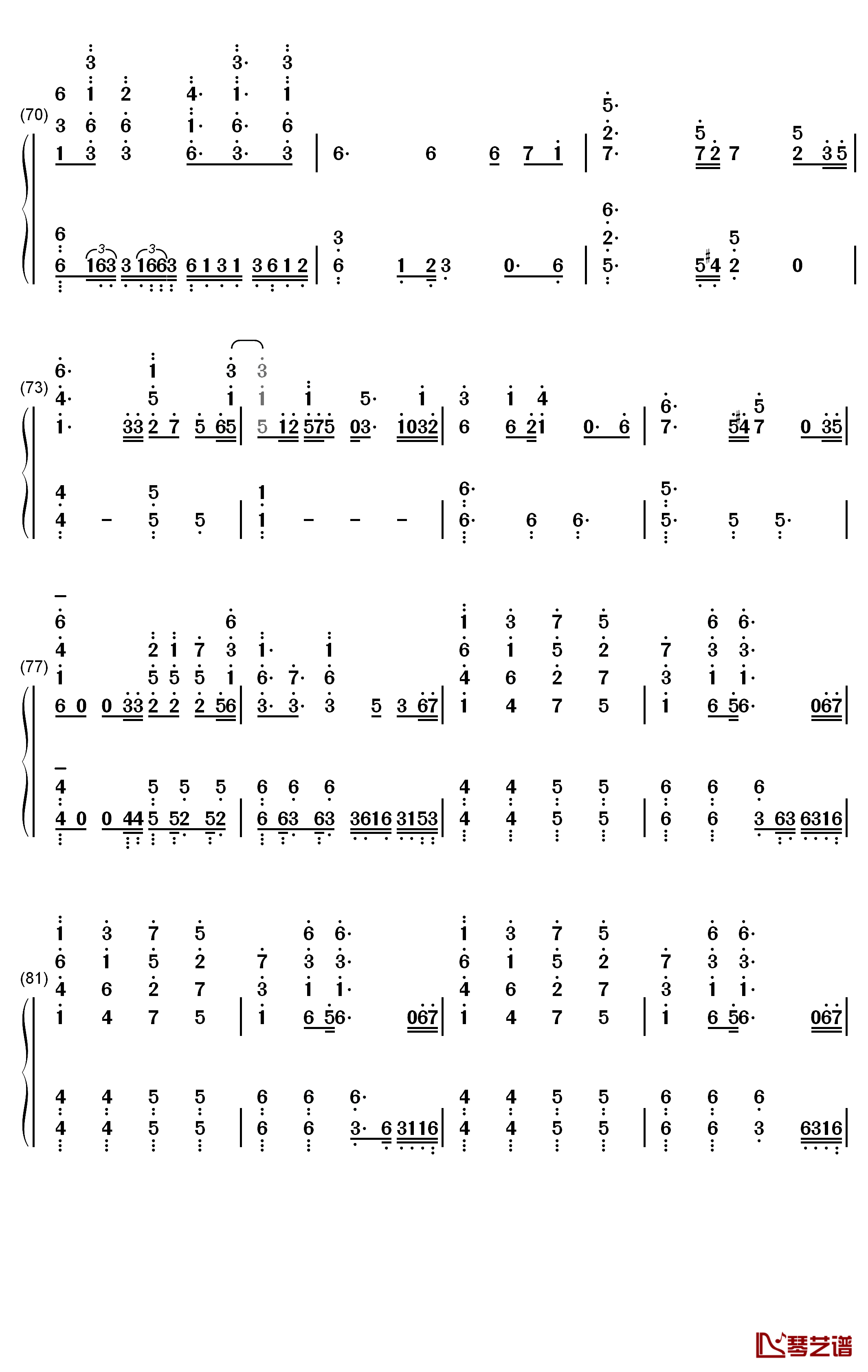 FIRE BIRD钢琴简谱-数字双手-Roselia6