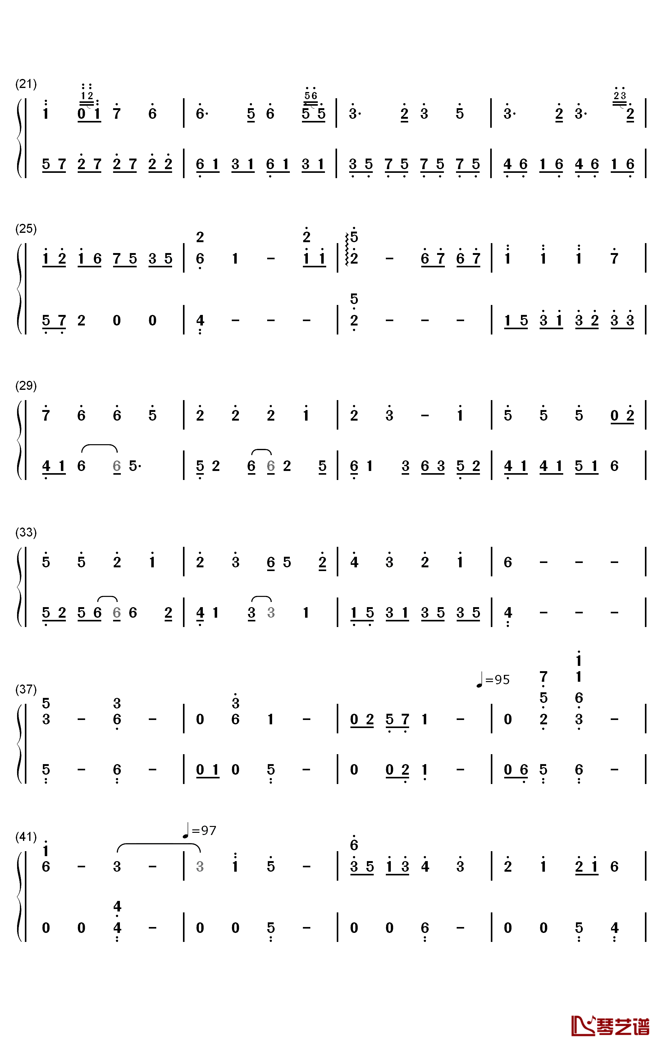 Lullaby钢琴简谱-数字双手-Enzalla2
