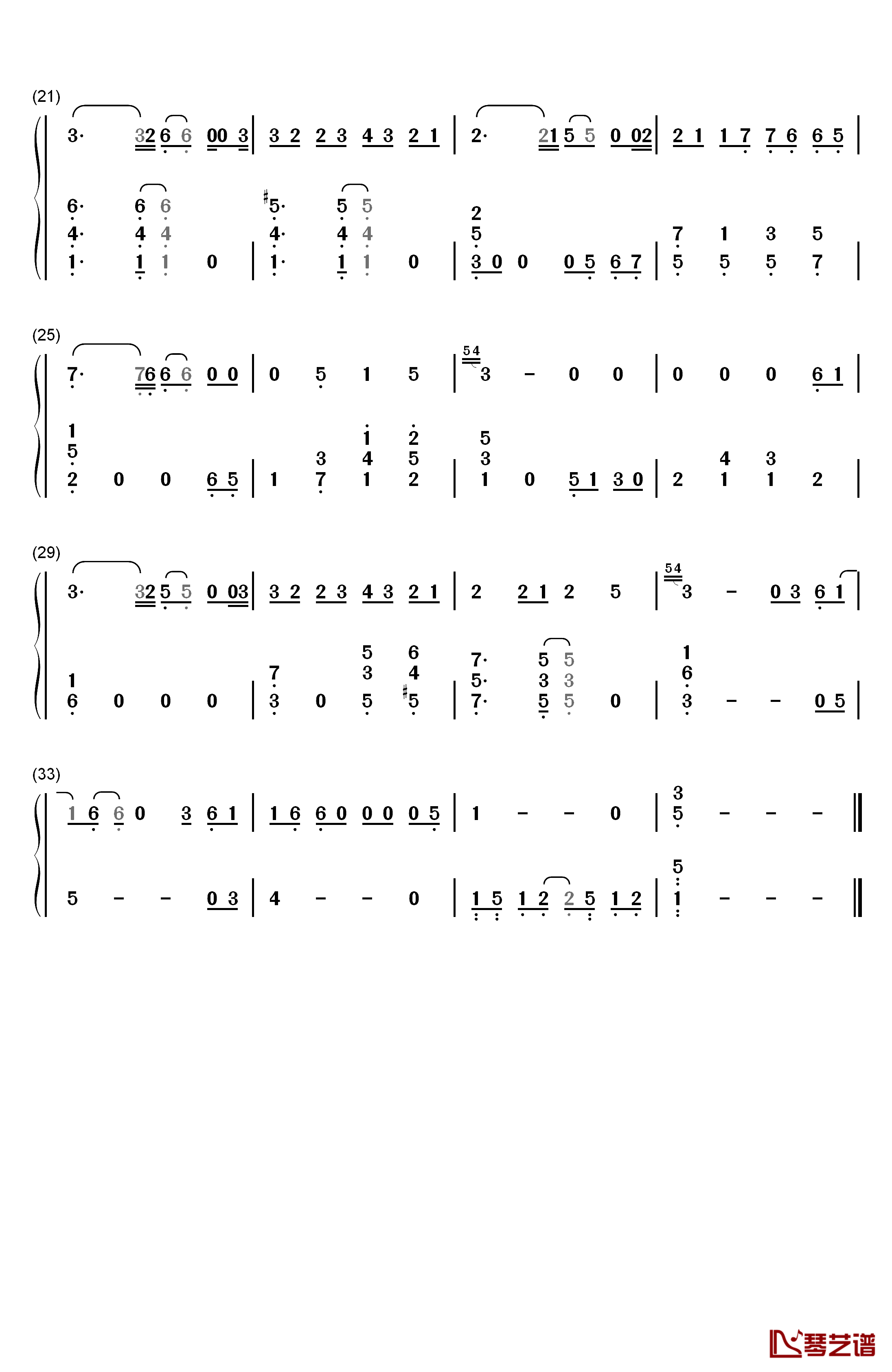 有一种悲伤钢琴简谱-数字双手-A-Lin2