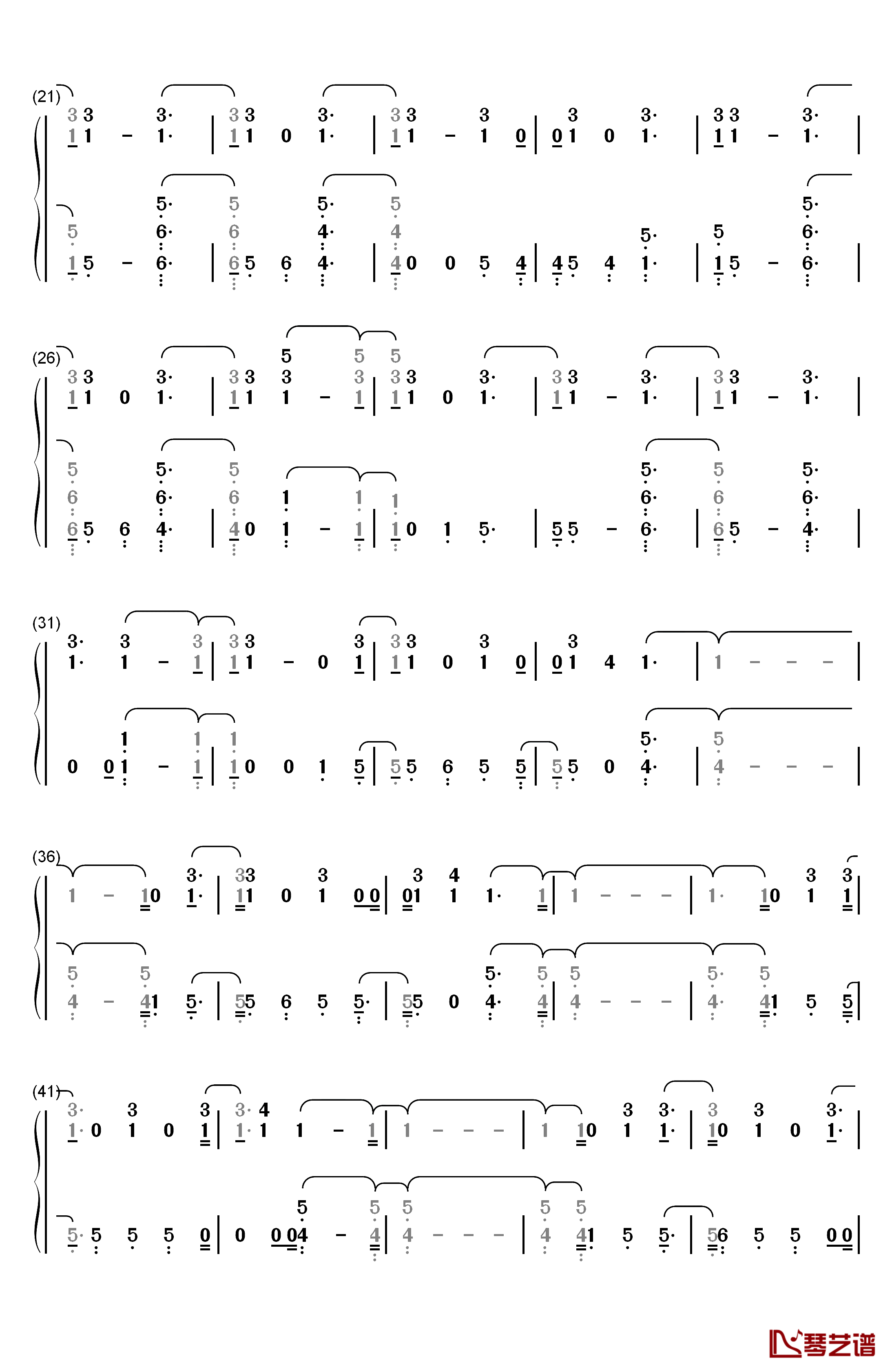 New Year's Day钢琴简谱-数字双手-Taylor Swift2