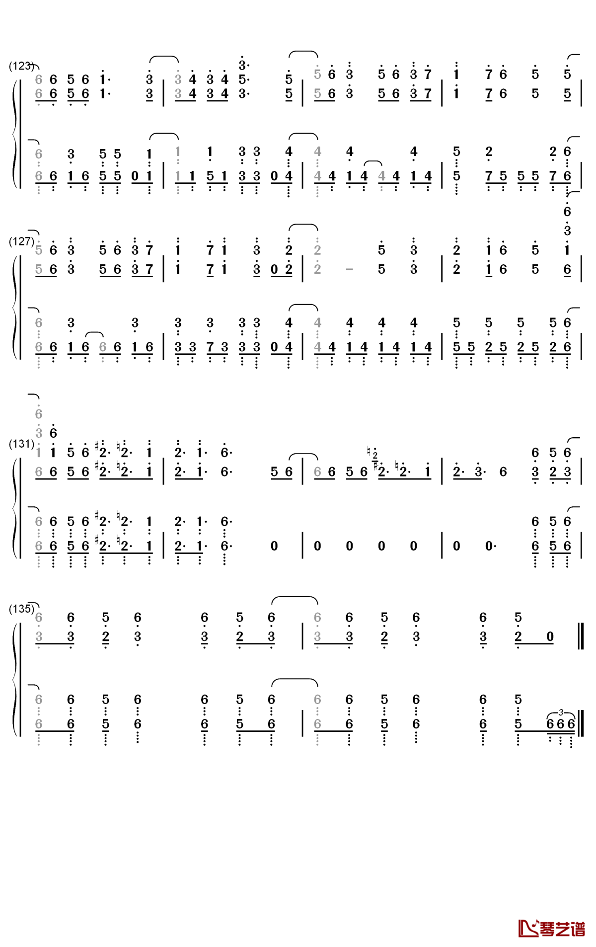 No.7钢琴简谱-数字双手-地缚少年乐队7