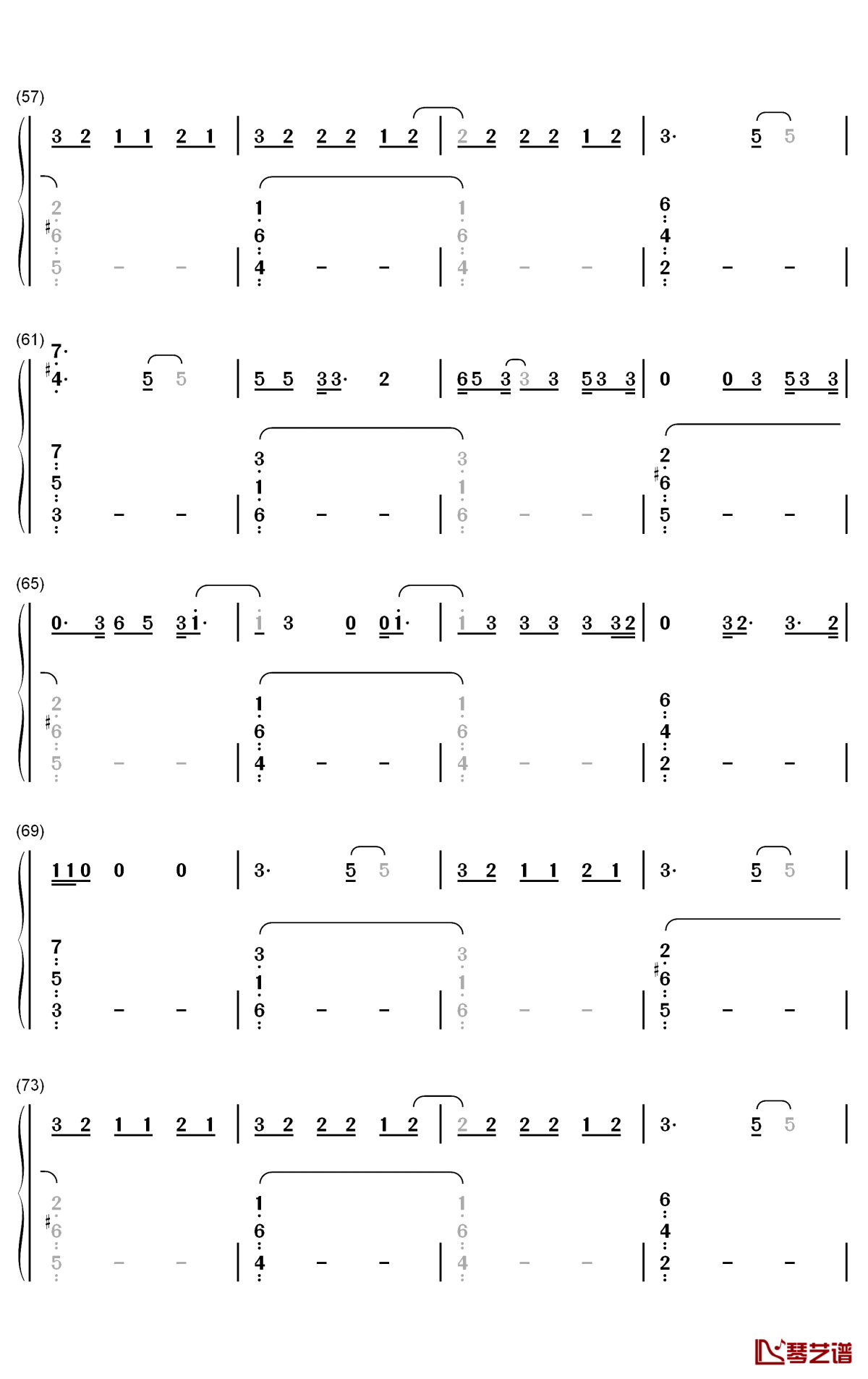 She钢琴简谱-数字双手-Harry Styles4