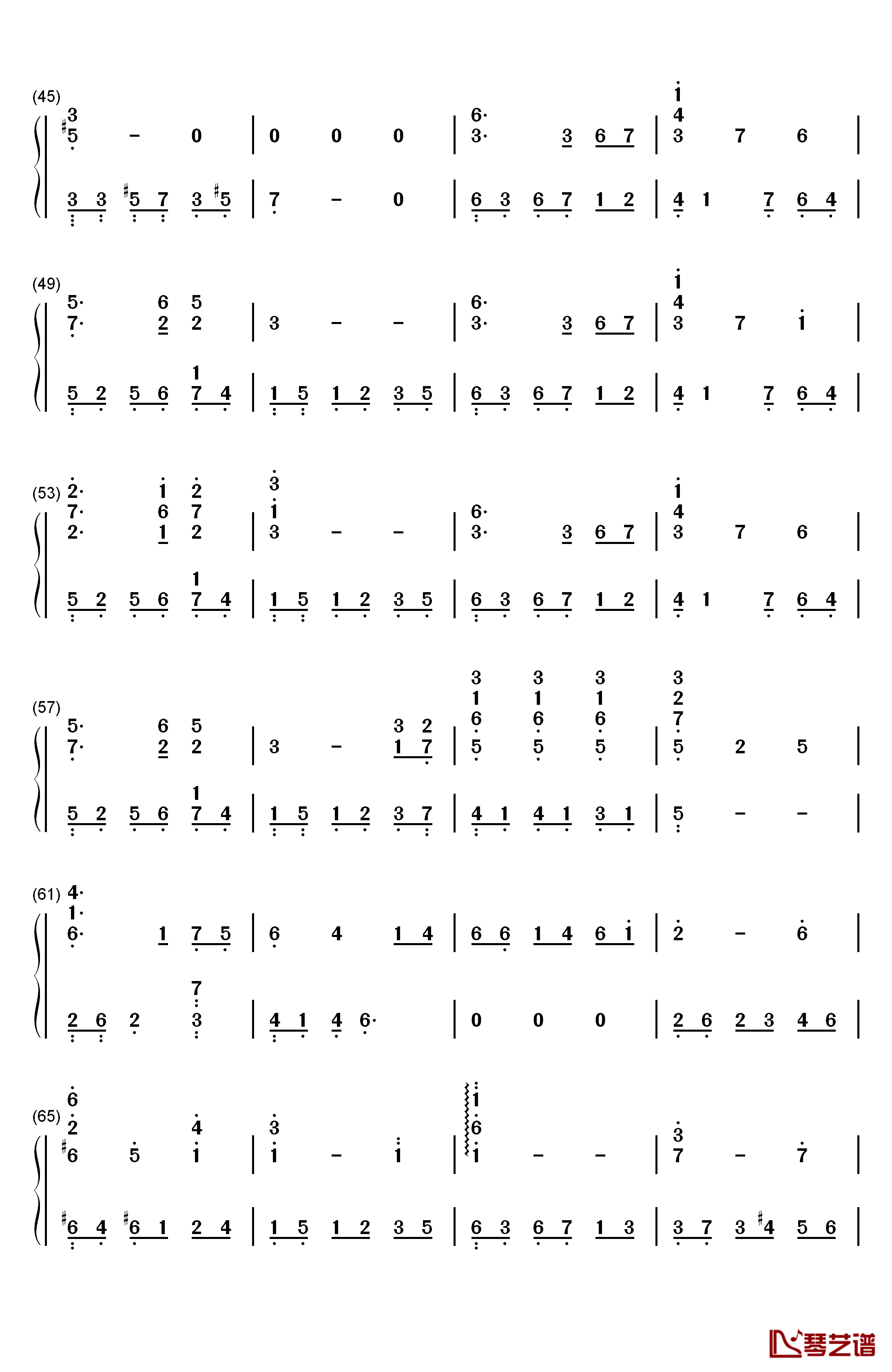 ザナルカンドにて钢琴简谱-数字双手-植松伸夫3