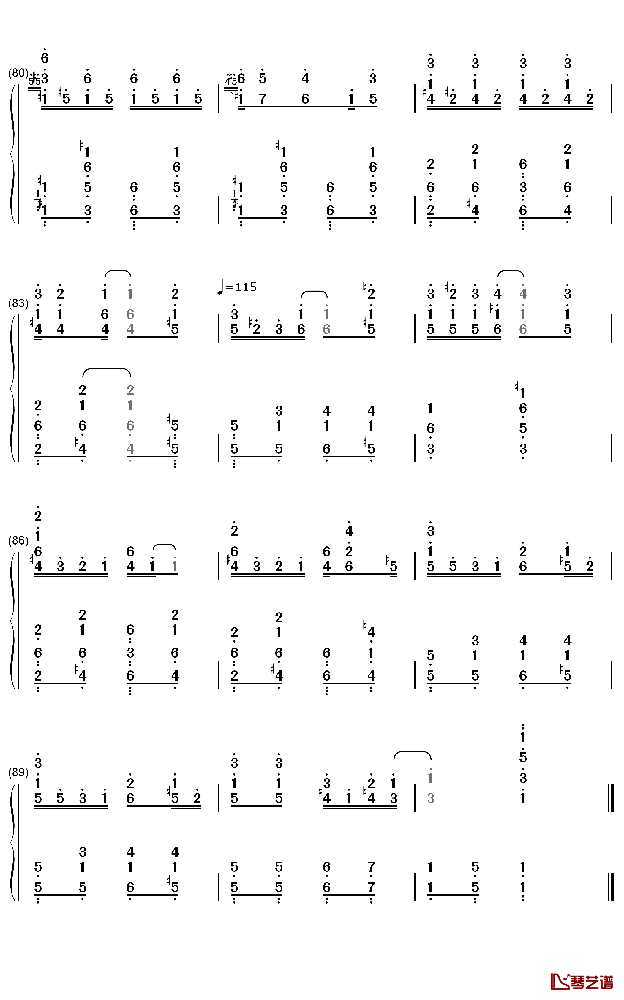 Lovers Lane Glide钢琴简谱-数字双手-Calvin Woolsey6