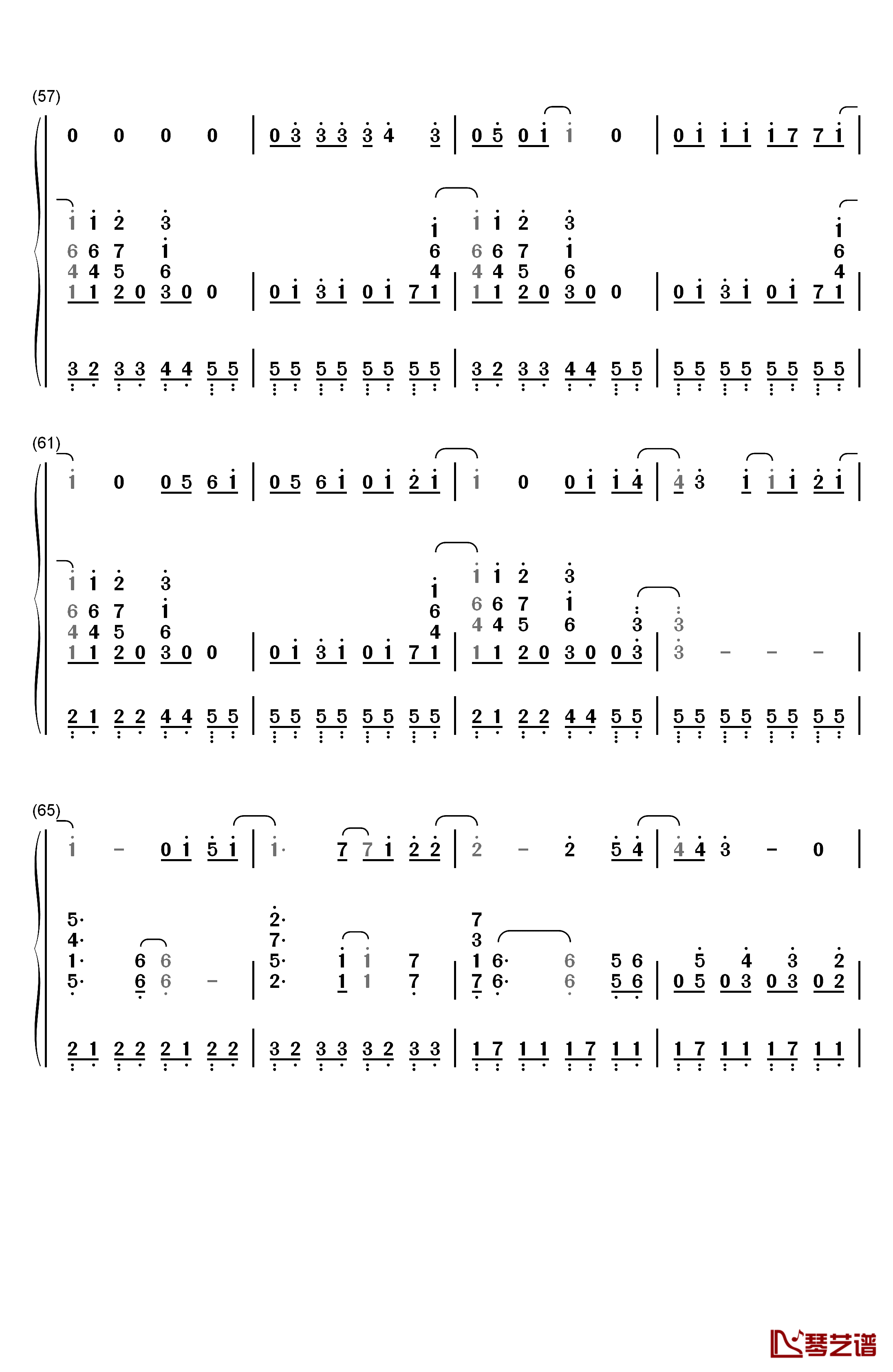 风の辿り着く场所钢琴简谱-数字双手-彩菜6