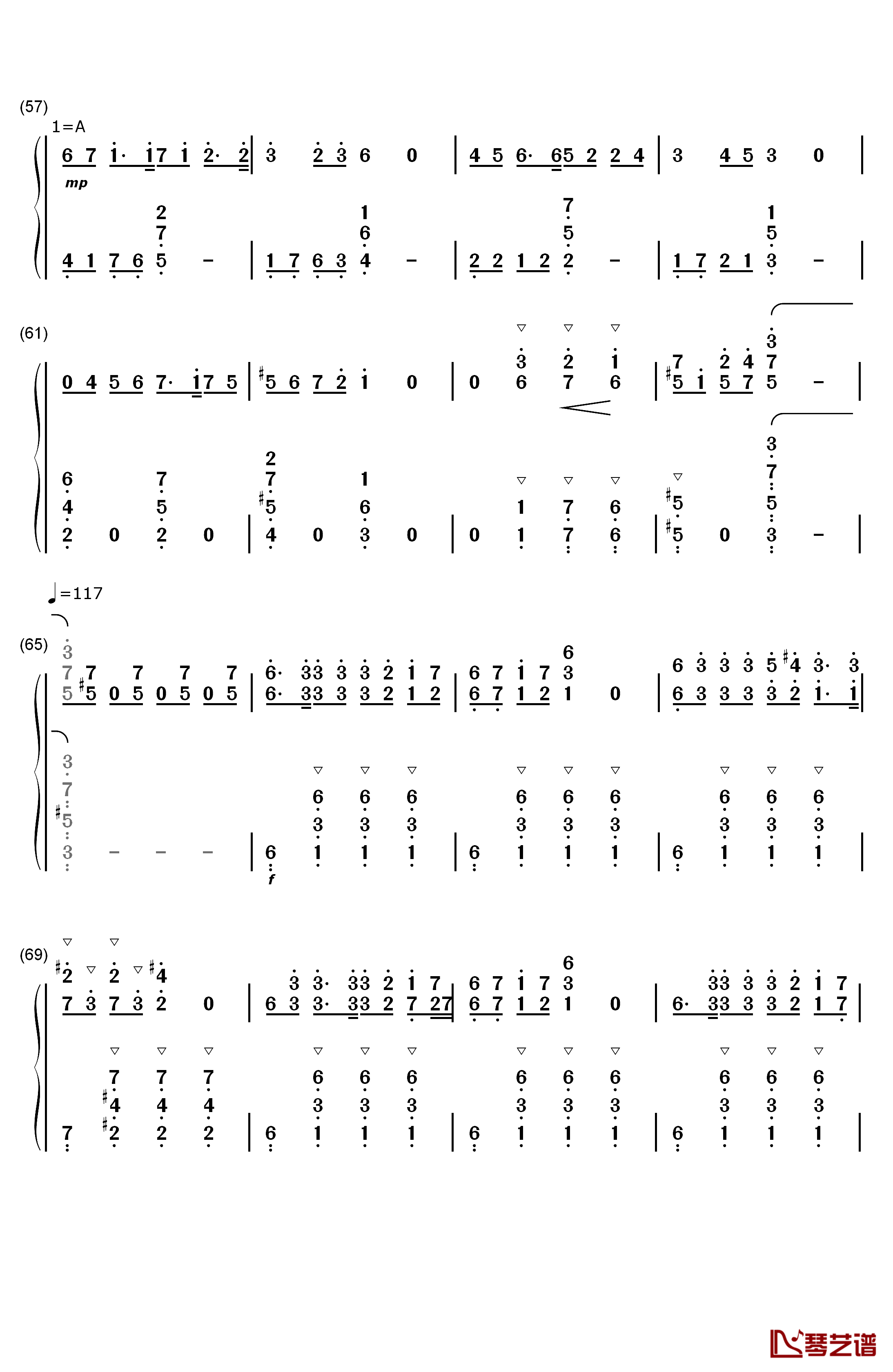 人柱アリス（人柱爱丽丝）钢琴简谱-数字双手-歪P4