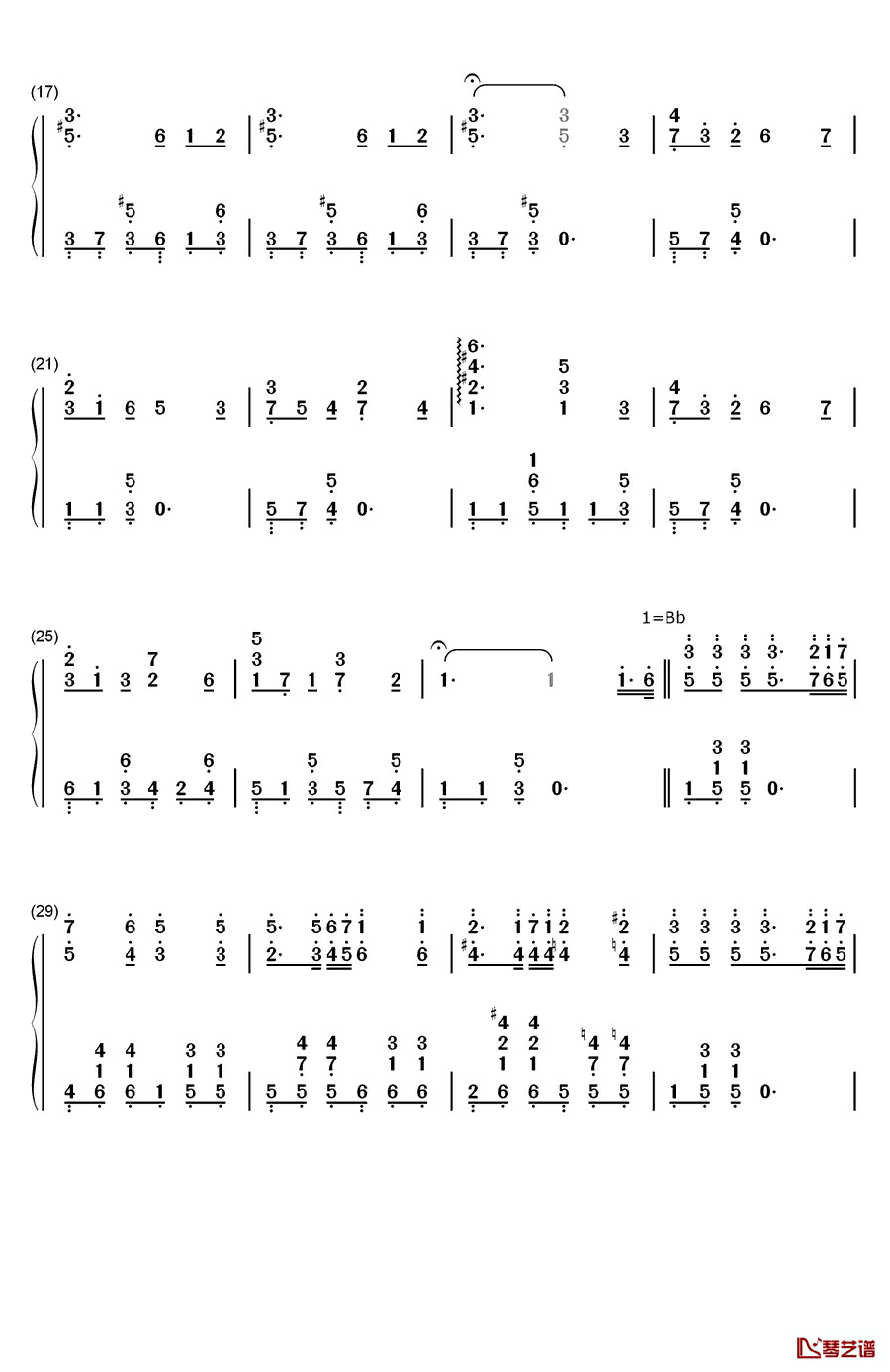 花之歌钢琴简谱-数字双手-兰格2