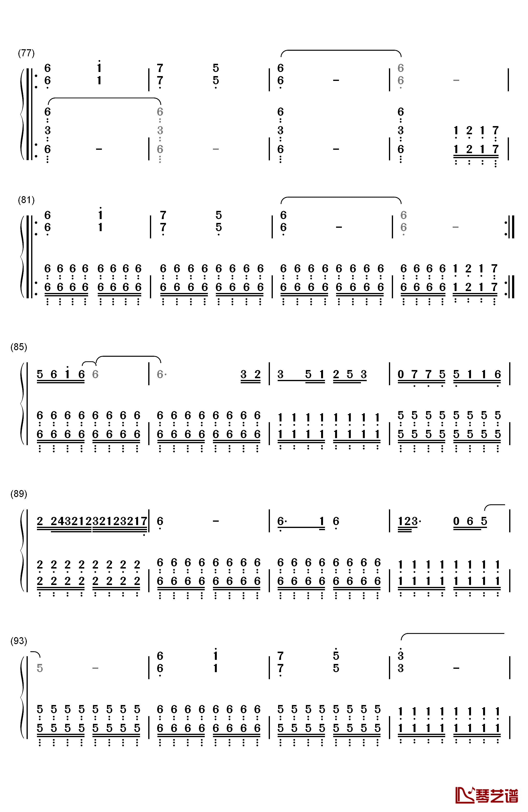 Nemo钢琴简谱-数字双手-Nightwish5