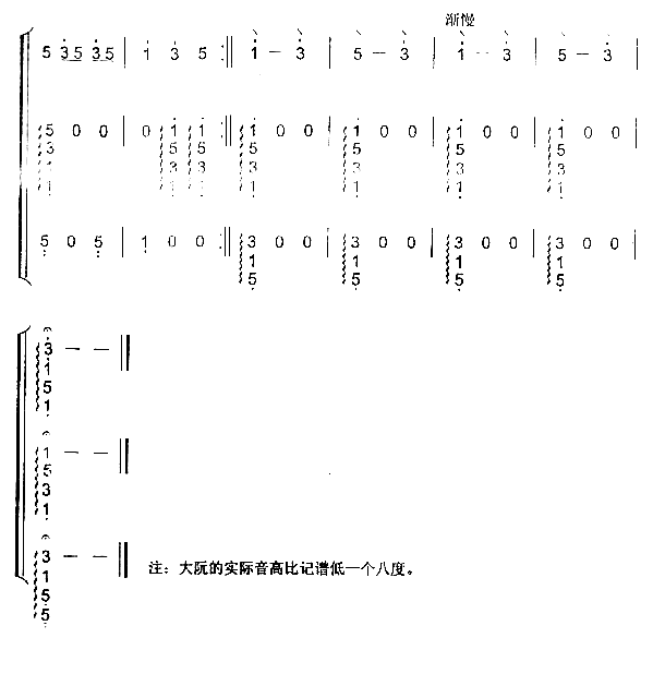 划船曲中阮.大阮重奏简谱1
