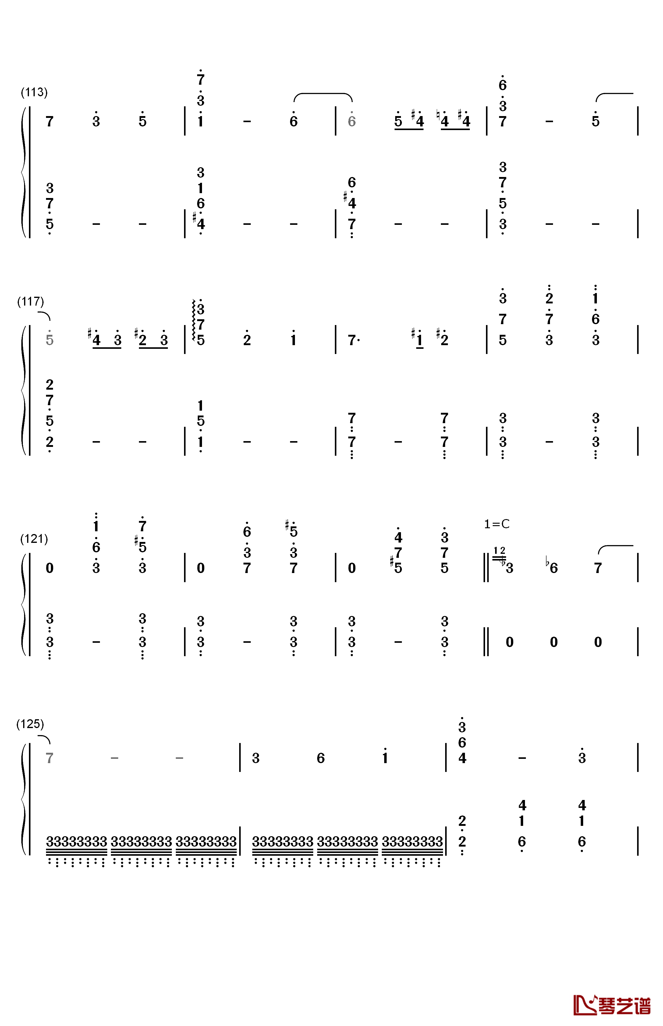 人生的旋转木马钢琴简谱-数字双手-久石让7