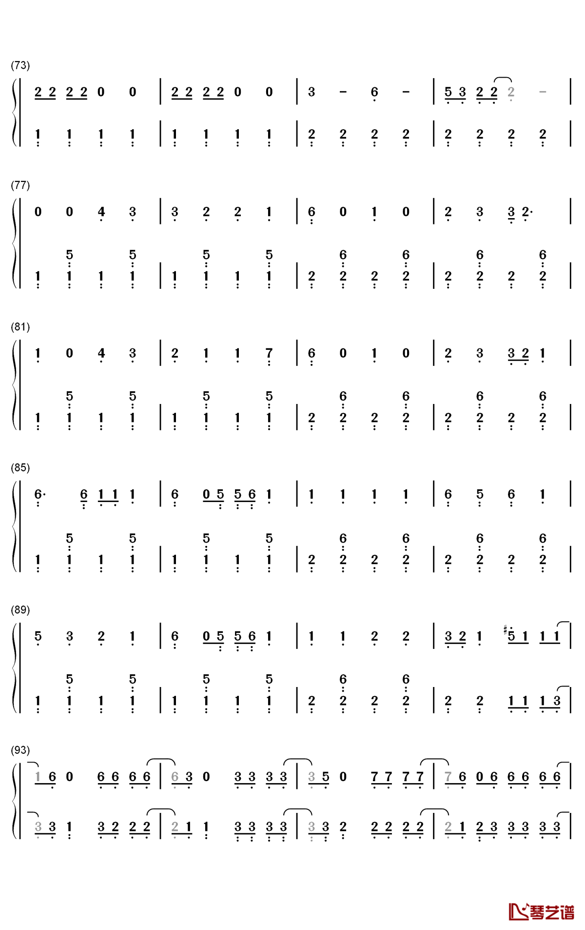 Supalonely钢琴简谱-数字双手-Benee Gus Dapperton4