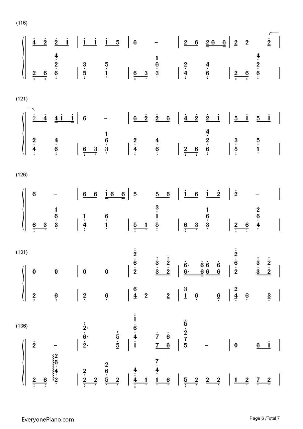 我叫小沈阳钢琴简谱-数字双手-小沈阳6