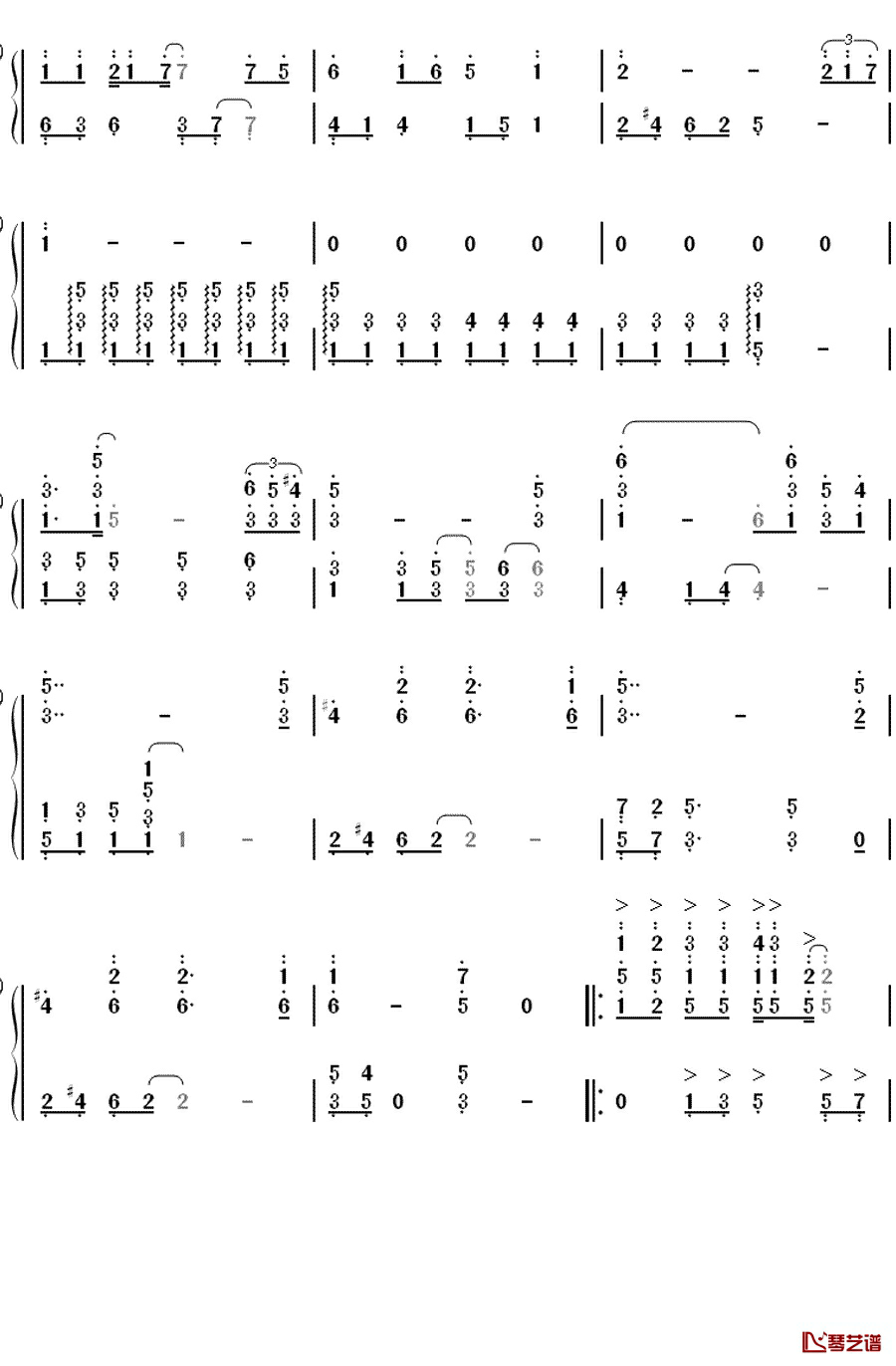 翼をください钢琴简谱-数字双手-赤い鸟2