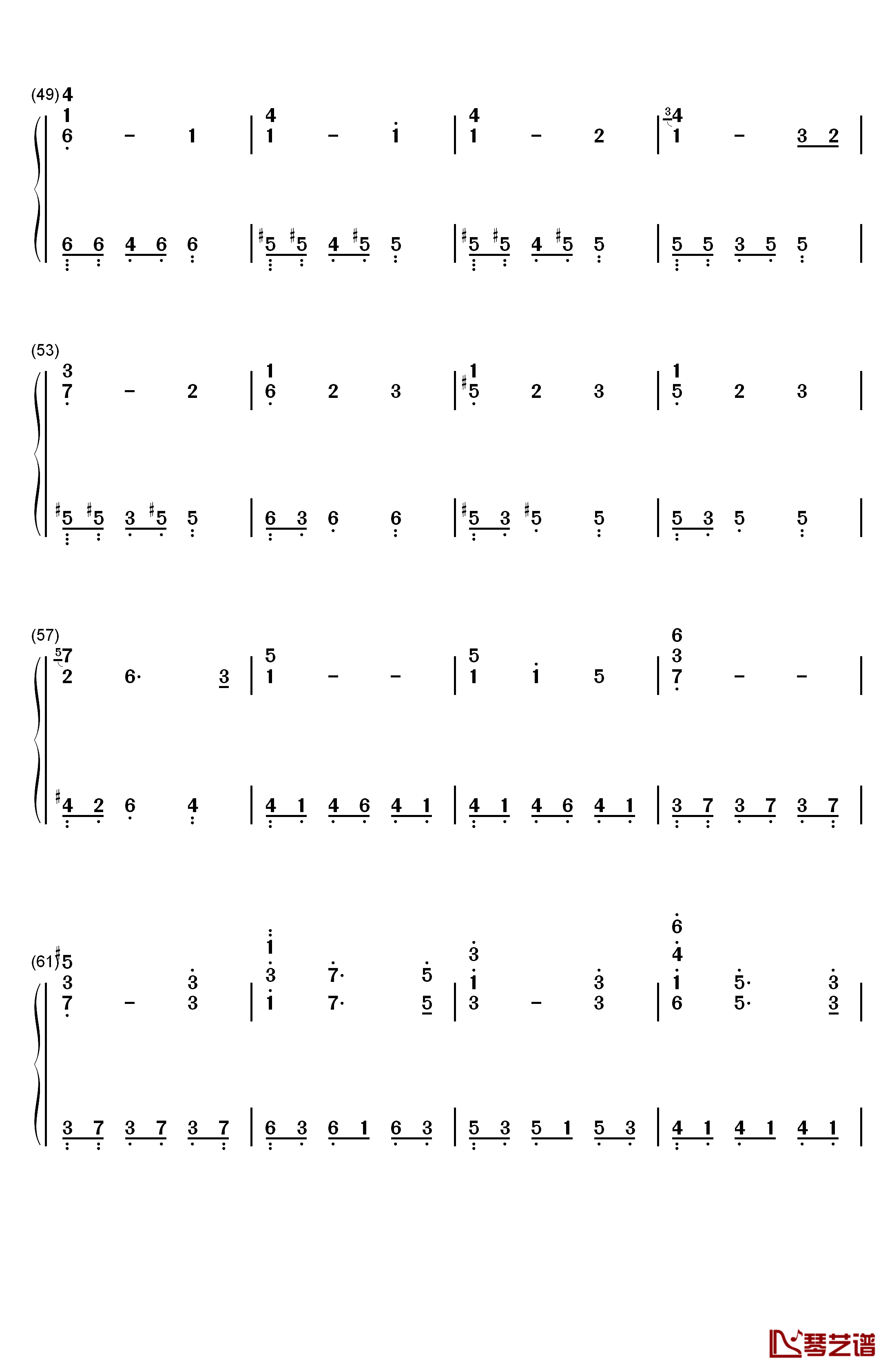 悲しみの向こうへ钢琴简谱-数字双手-いとうかなこ4