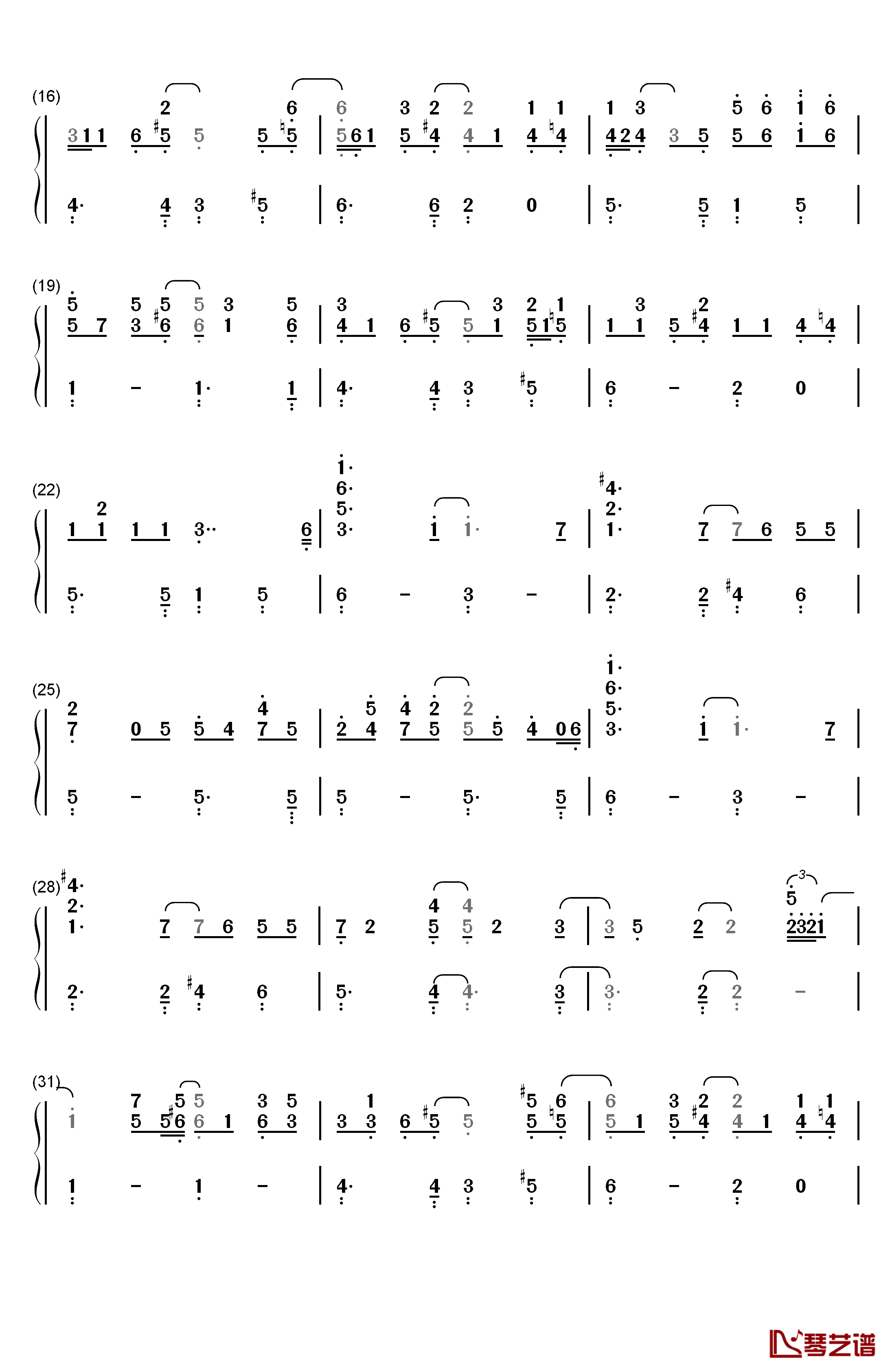 Don't Know Why钢琴简谱-数字双手-Norah Jones　 诺拉·琼斯　2