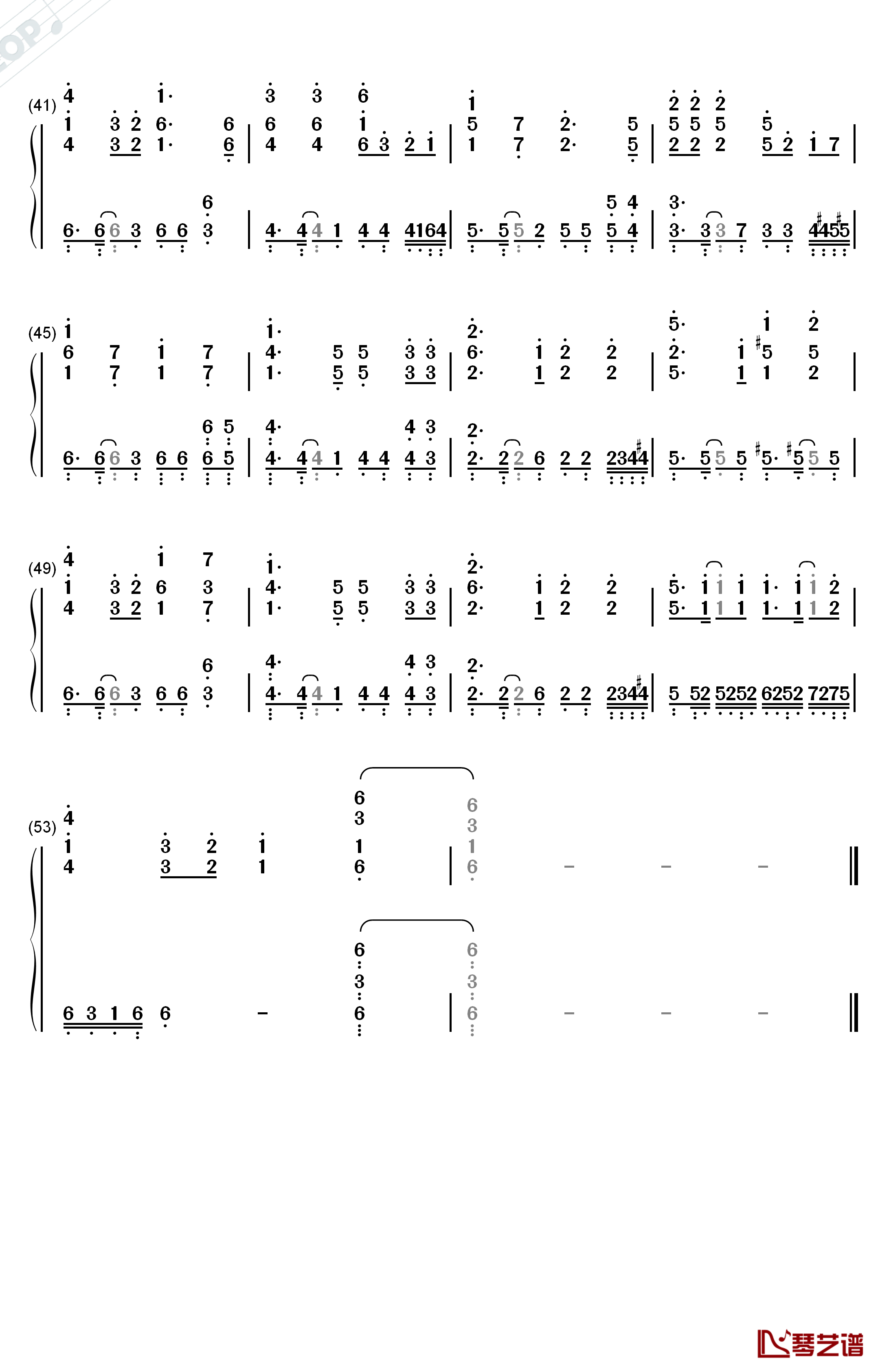 Veil钢琴简谱-数字双手-须田景凪3