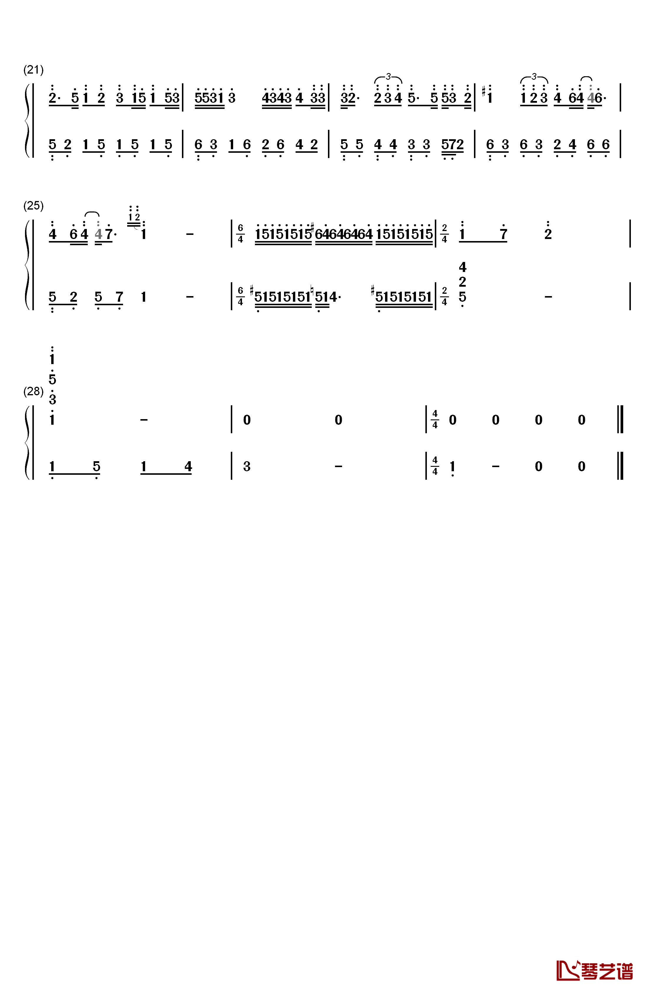 我在那一角患过伤风钢琴简谱-数字双手-冯曦妤2