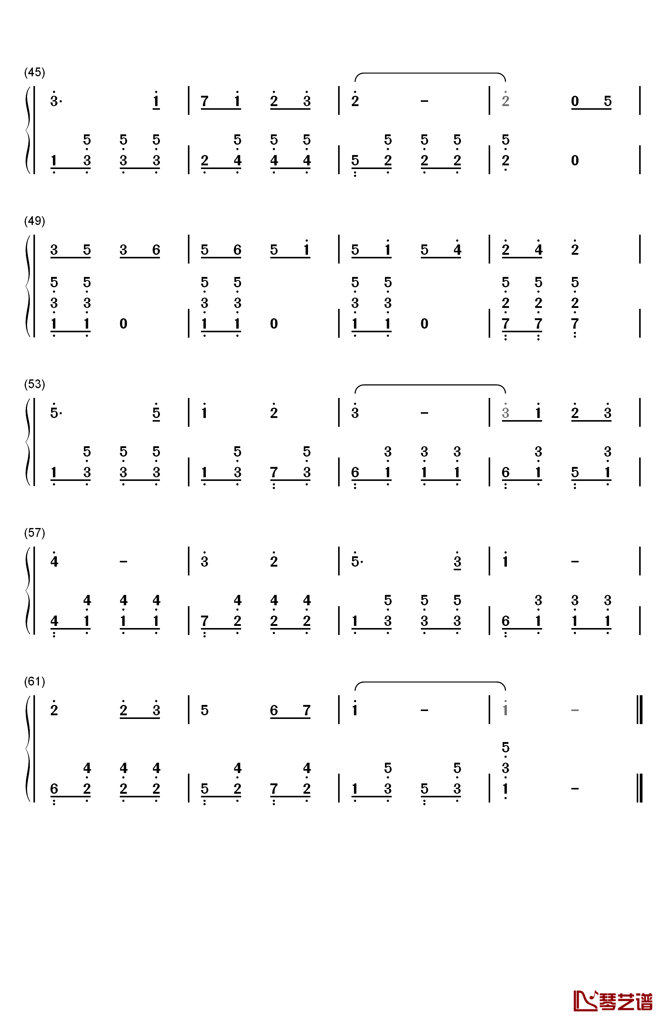 邮递马车钢琴简谱-数字双手-古关裕而3