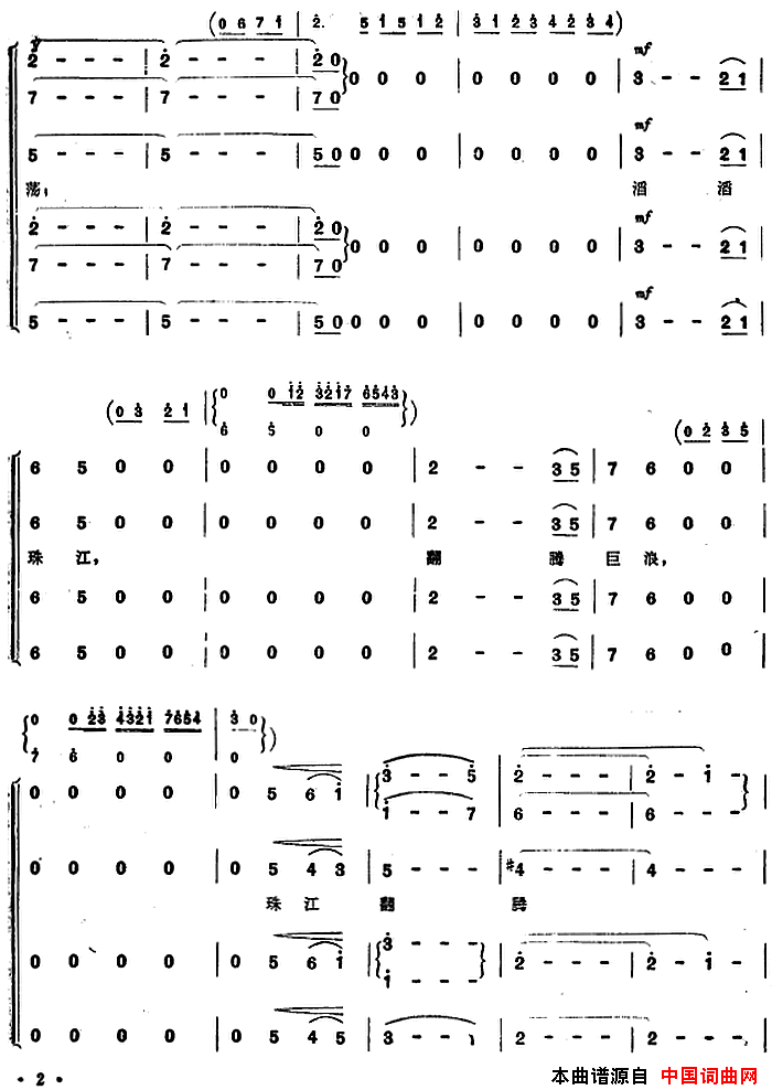 《毛泽东同志主办农民运动讲习所颂歌》组曲：一、红色的农讲所简谱1