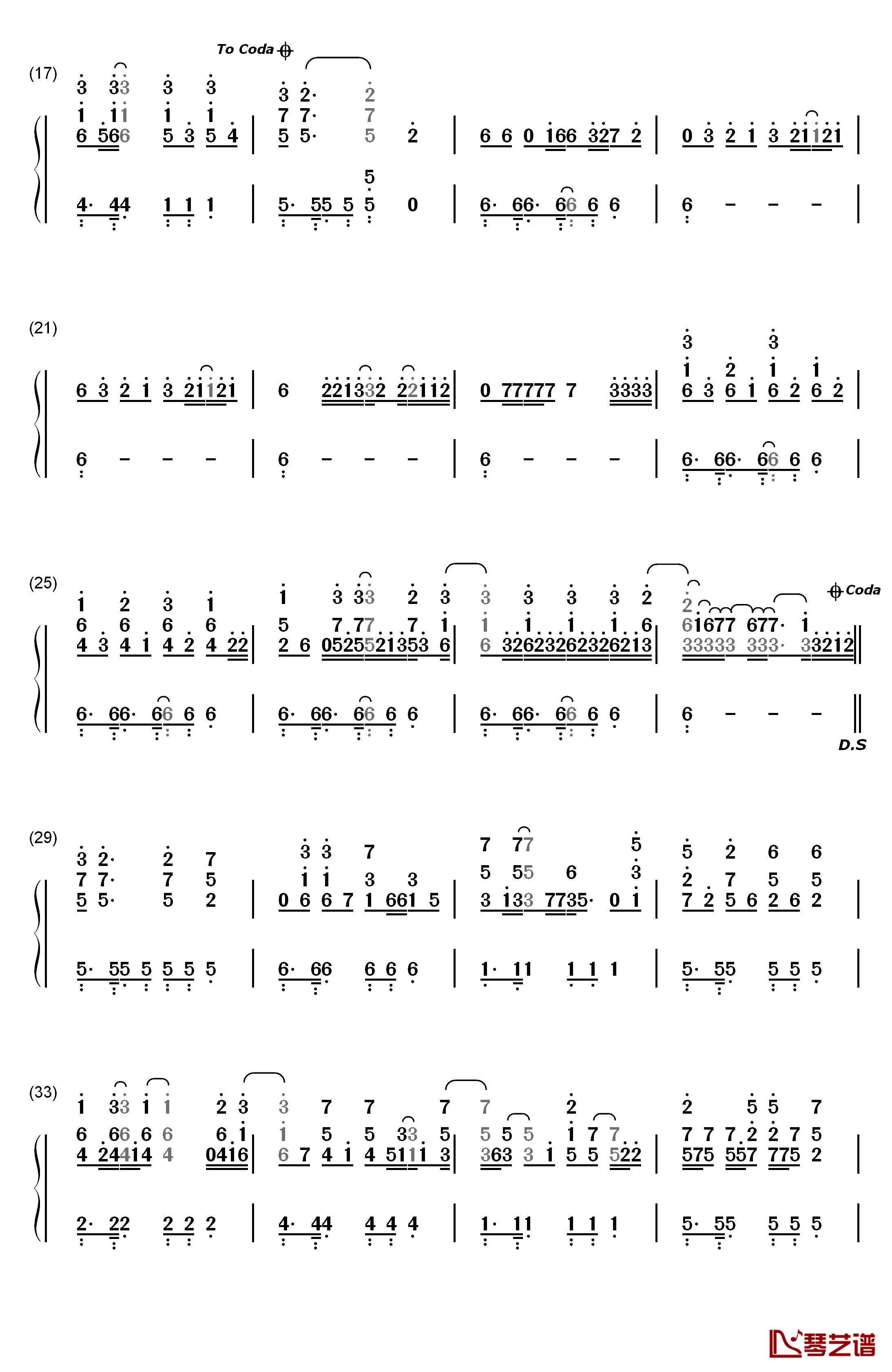 Let Me Down钢琴简谱-数字双手-Kelly Clarkson2