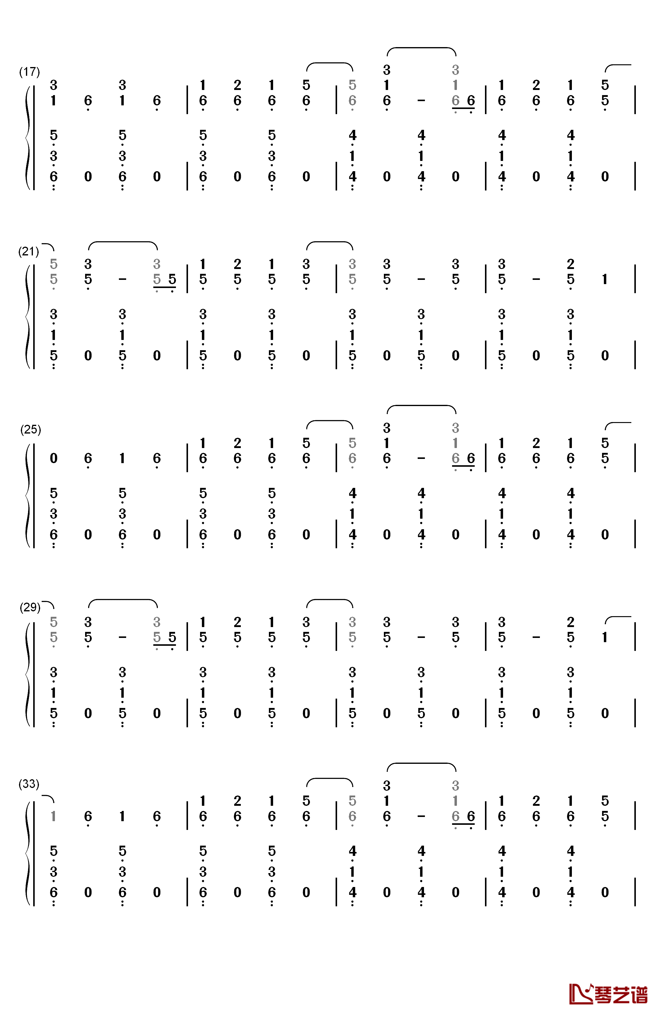 The Scientist钢琴简谱-数字双手-Coldplay2