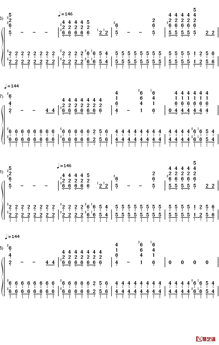 Back To Life钢琴简谱-数字双手-3OH!33