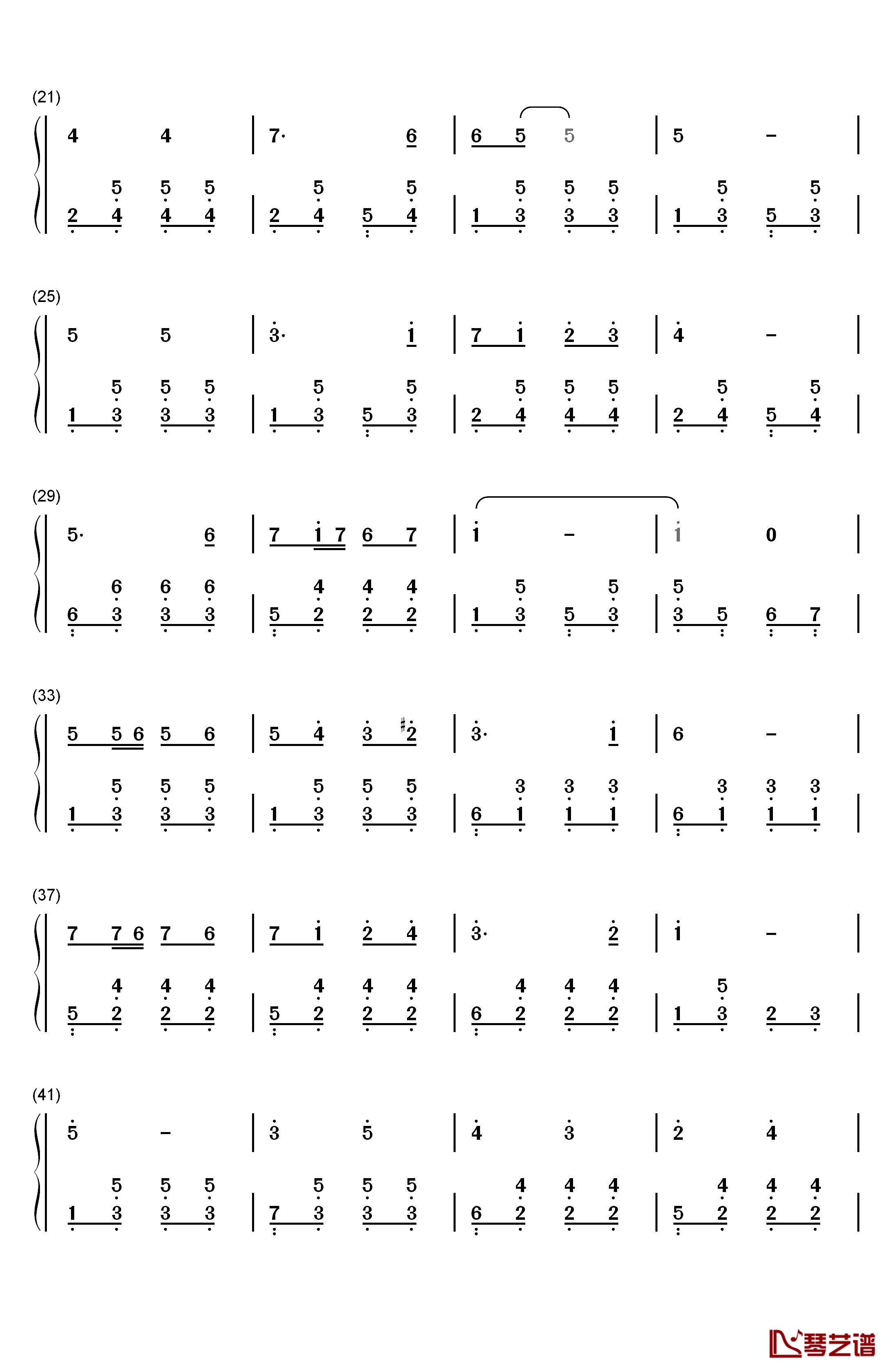 邮递马车钢琴简谱-数字双手-古关裕而2