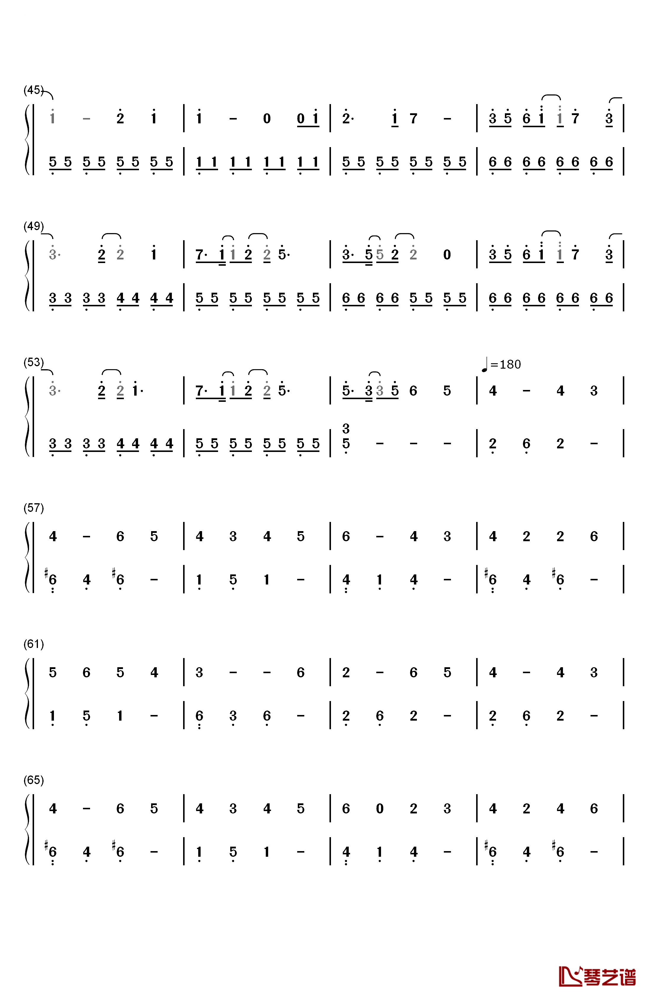 月と花束钢琴简谱-数字双手-さユり3