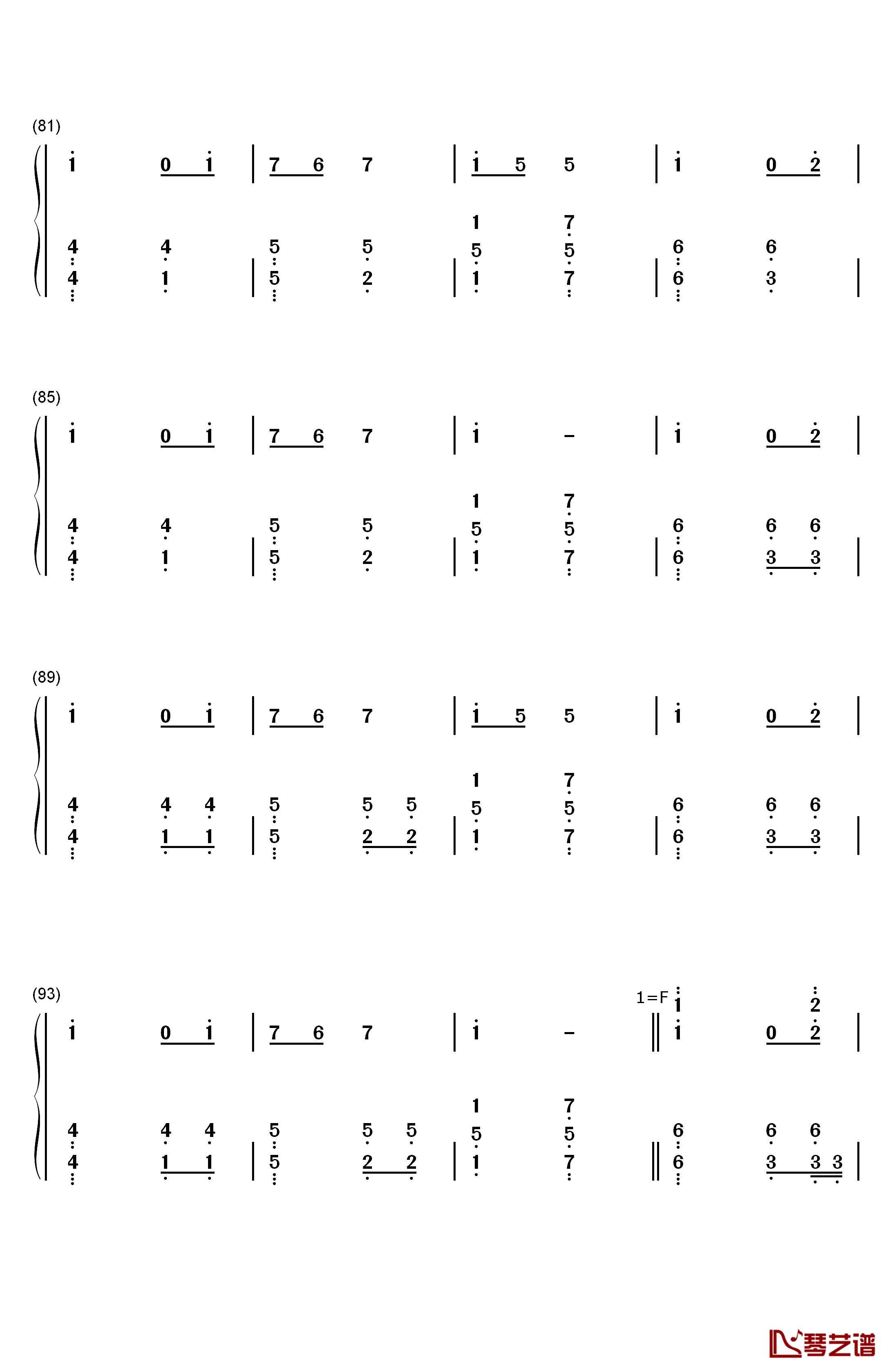 PLANET钢琴简谱-数字双手-ラムジ5