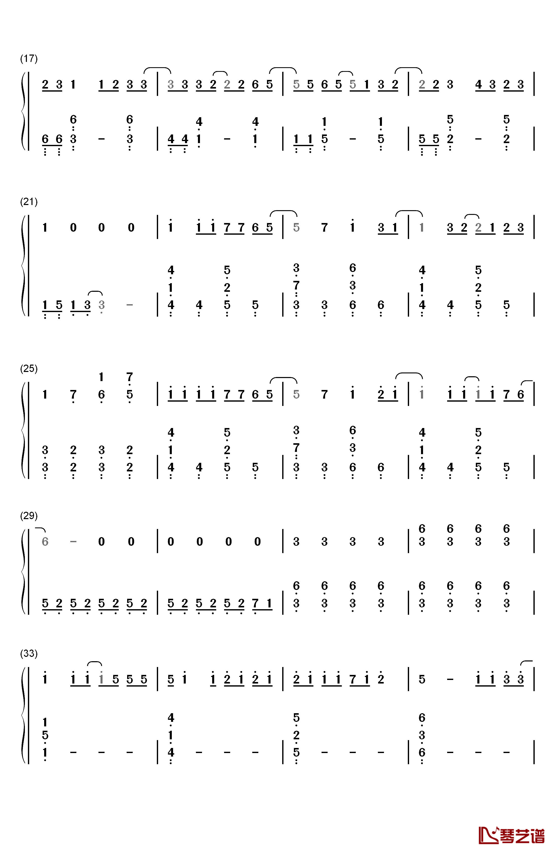 LEO钢琴简谱-数字双手-tacica2