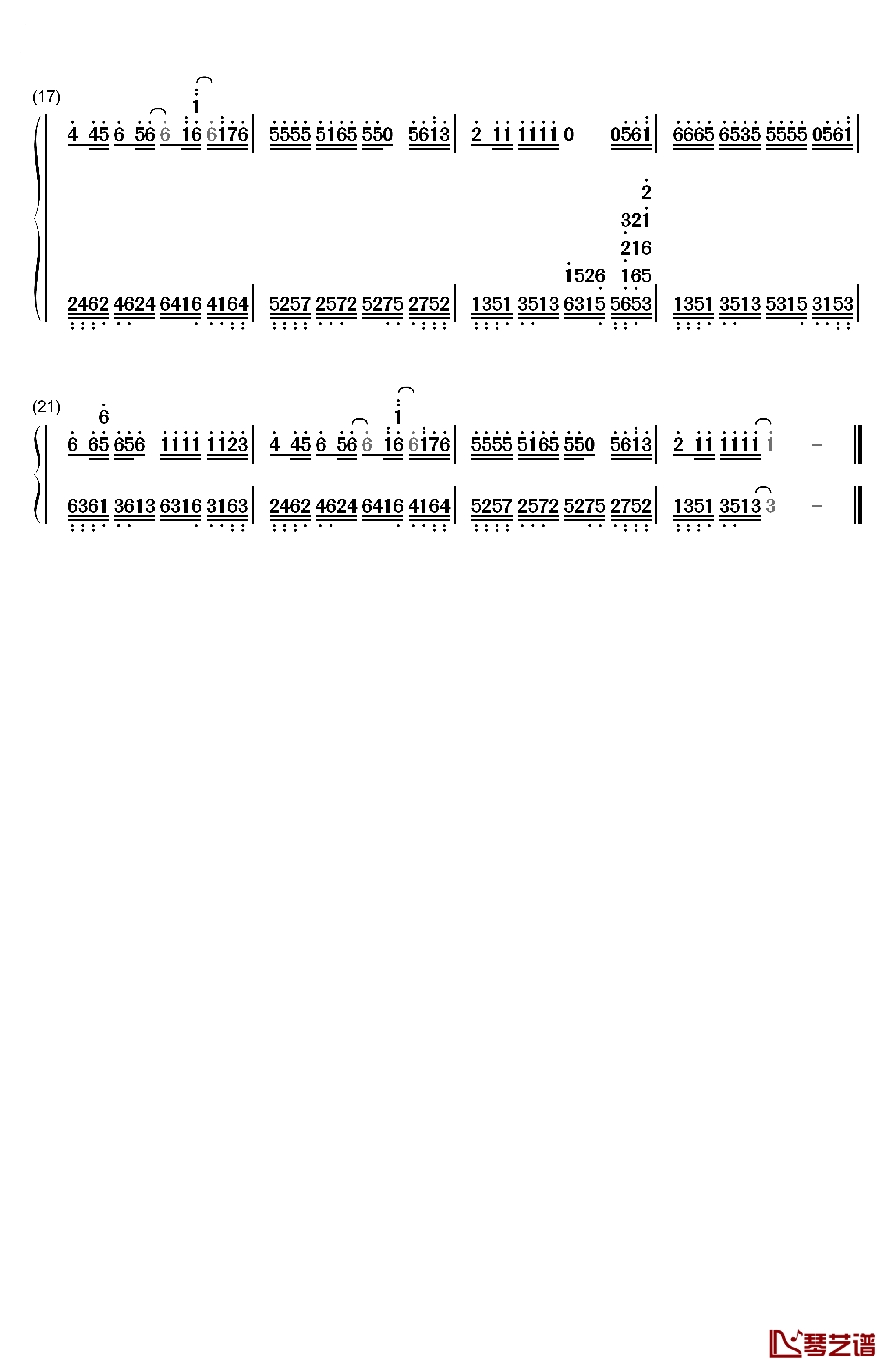 最浪漫的事钢琴简谱-数字双手-赵咏华2