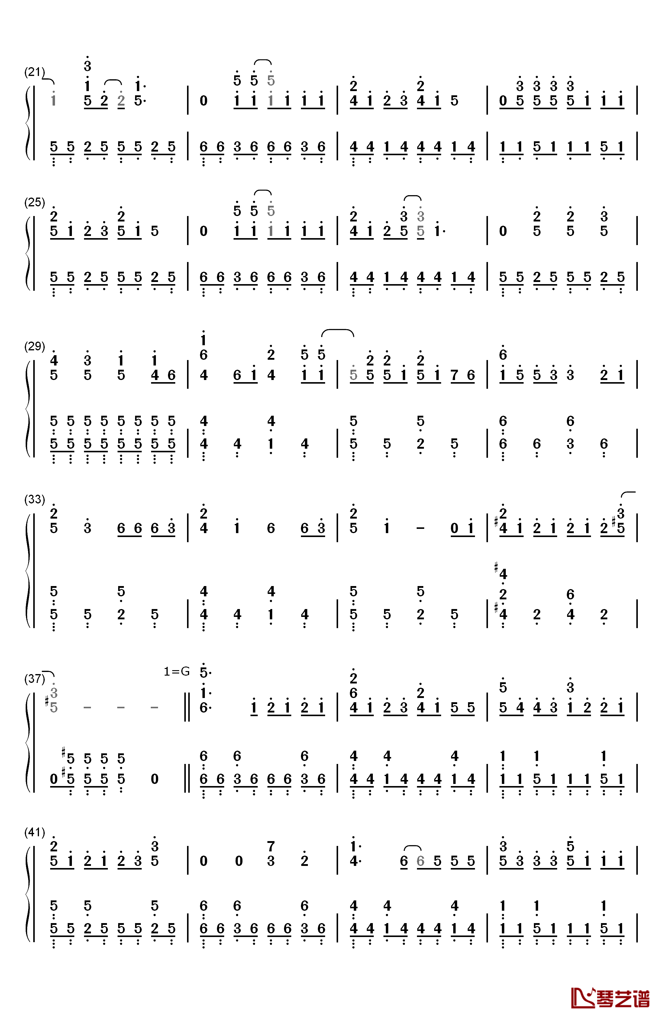 chAngE钢琴简谱-数字双手-miwa2