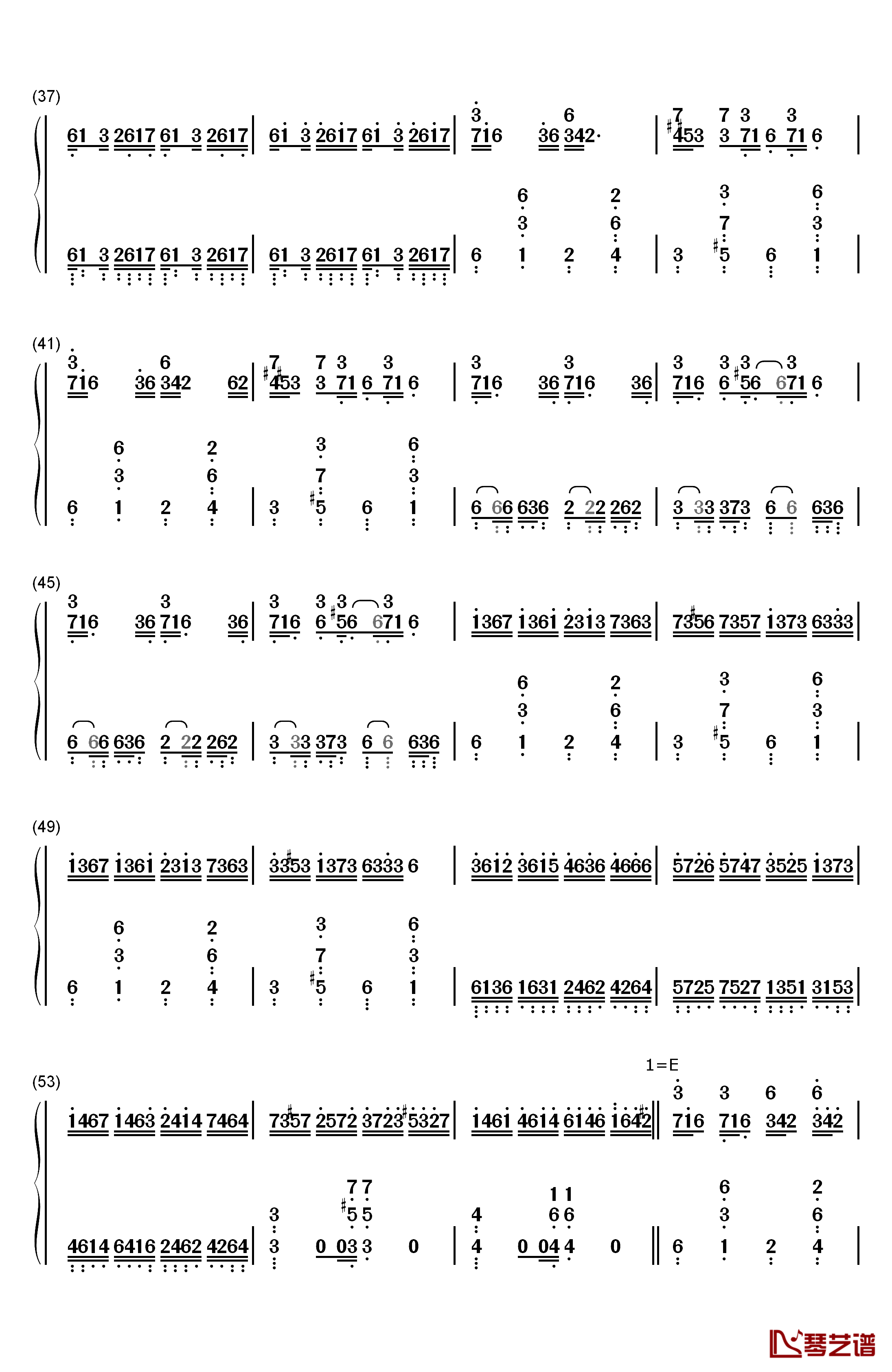 克罗地亚狂想曲钢琴简谱-数字双手-马克西姆3