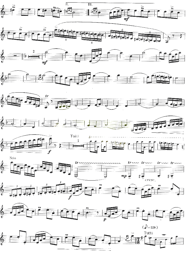 帕米尔之音协奏曲第二乐章简谱1