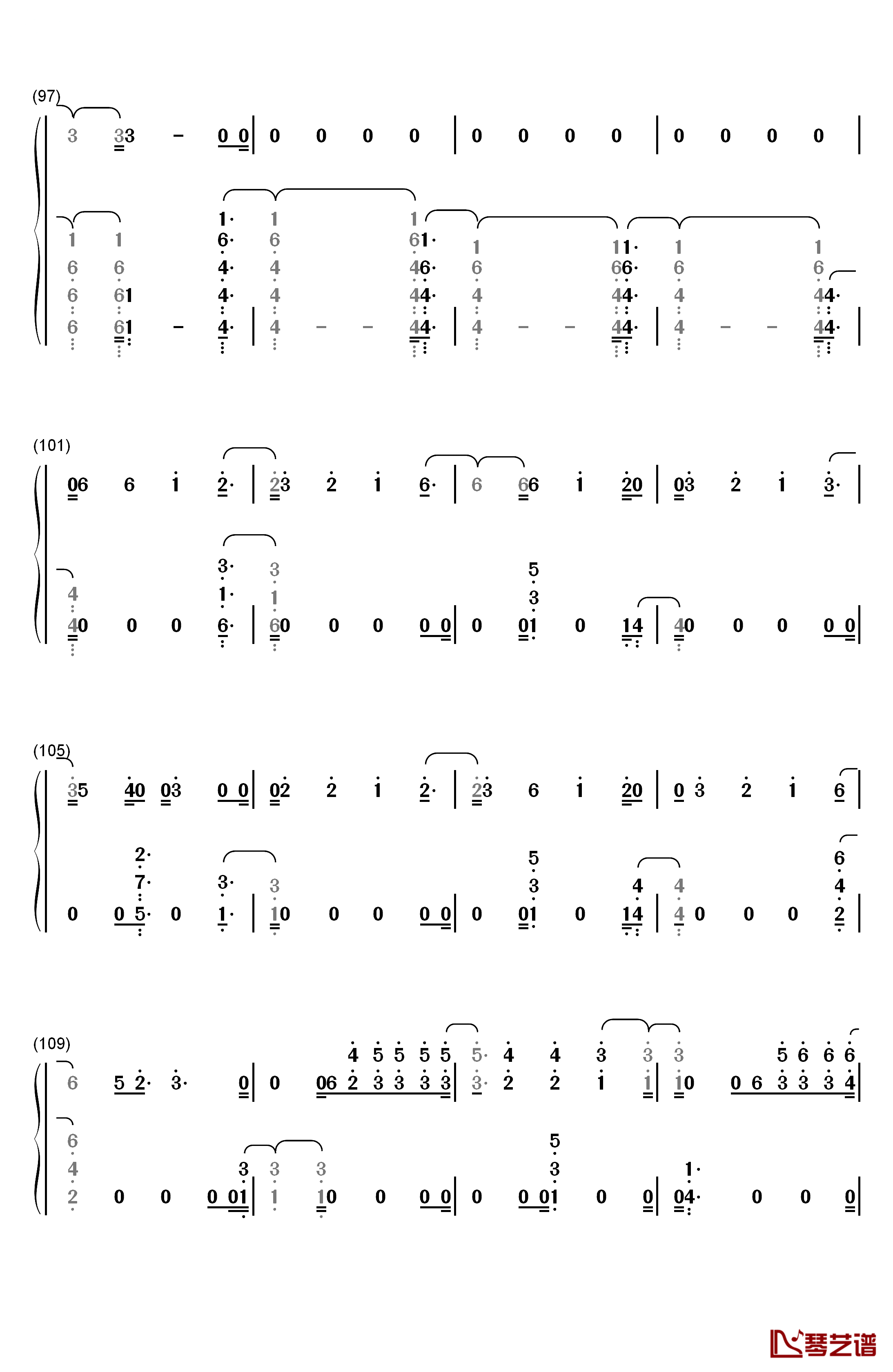 River钢琴简谱-数字双手-Eminem Ed Sheeran7