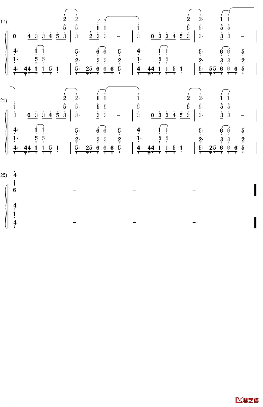 Breakeven钢琴简谱-数字双手-The Script2